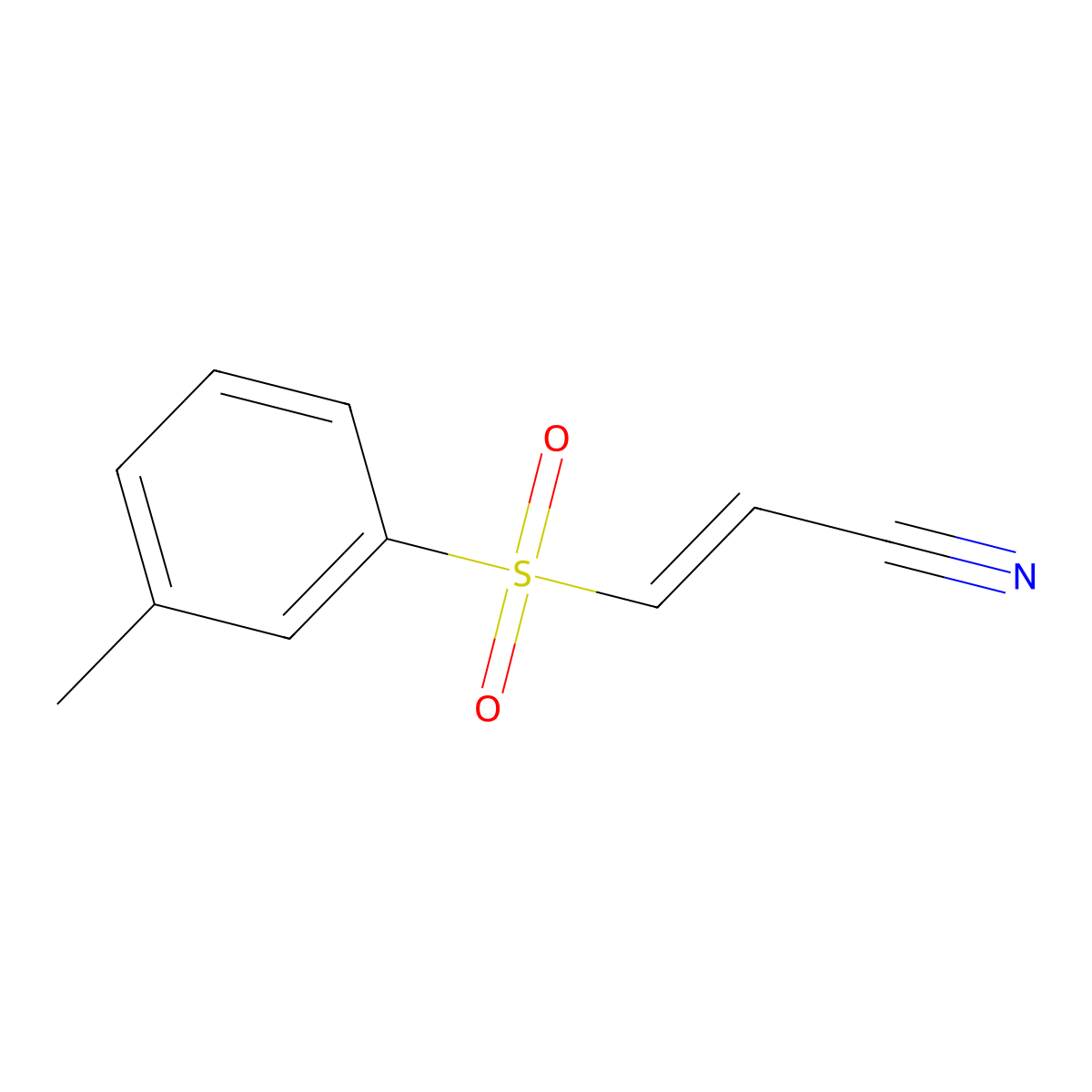3-(3-Methylphenyl)sulfonylprop-2-enenitrile molecular structure, CAS 1012-69-7