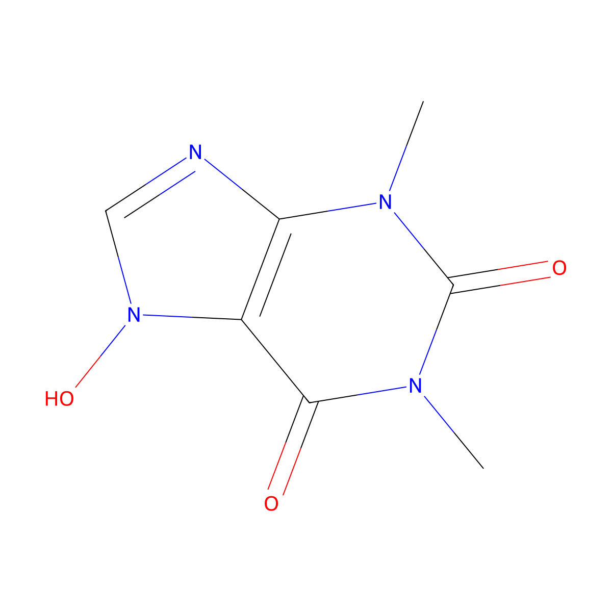 7-Hydroxytheophylline molecular structure, CAS 1012-82-4