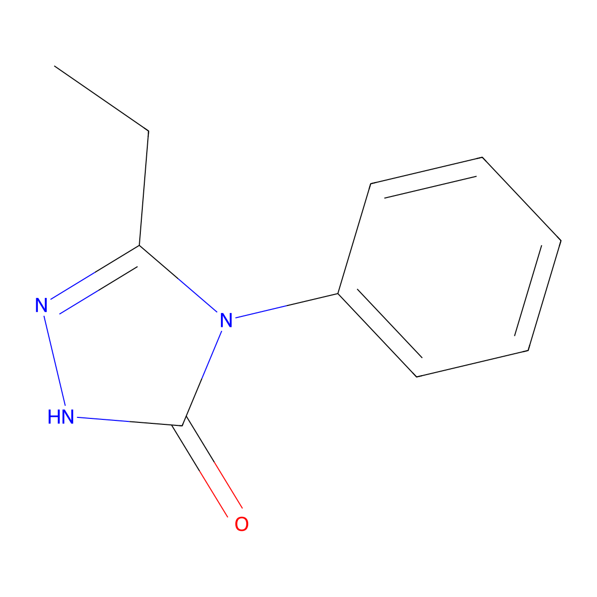 3-ethyl-4-phenyl-1H-1,2,4-triazol-5(4H)-one molecular structure, CAS 1012-95-9
