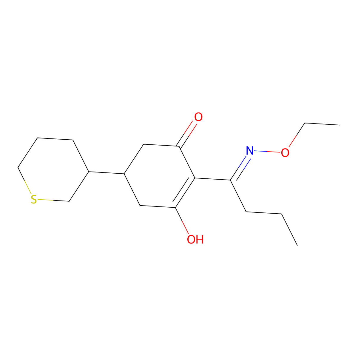 Cycloxydim molecular structure, CAS 101205-02-1
