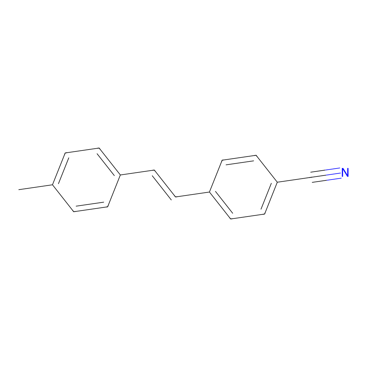 Benzonitrile, 4-[(1E)-2-(4-methylphenyl)ethenyl]- molecular structure, CAS 101205-76-9