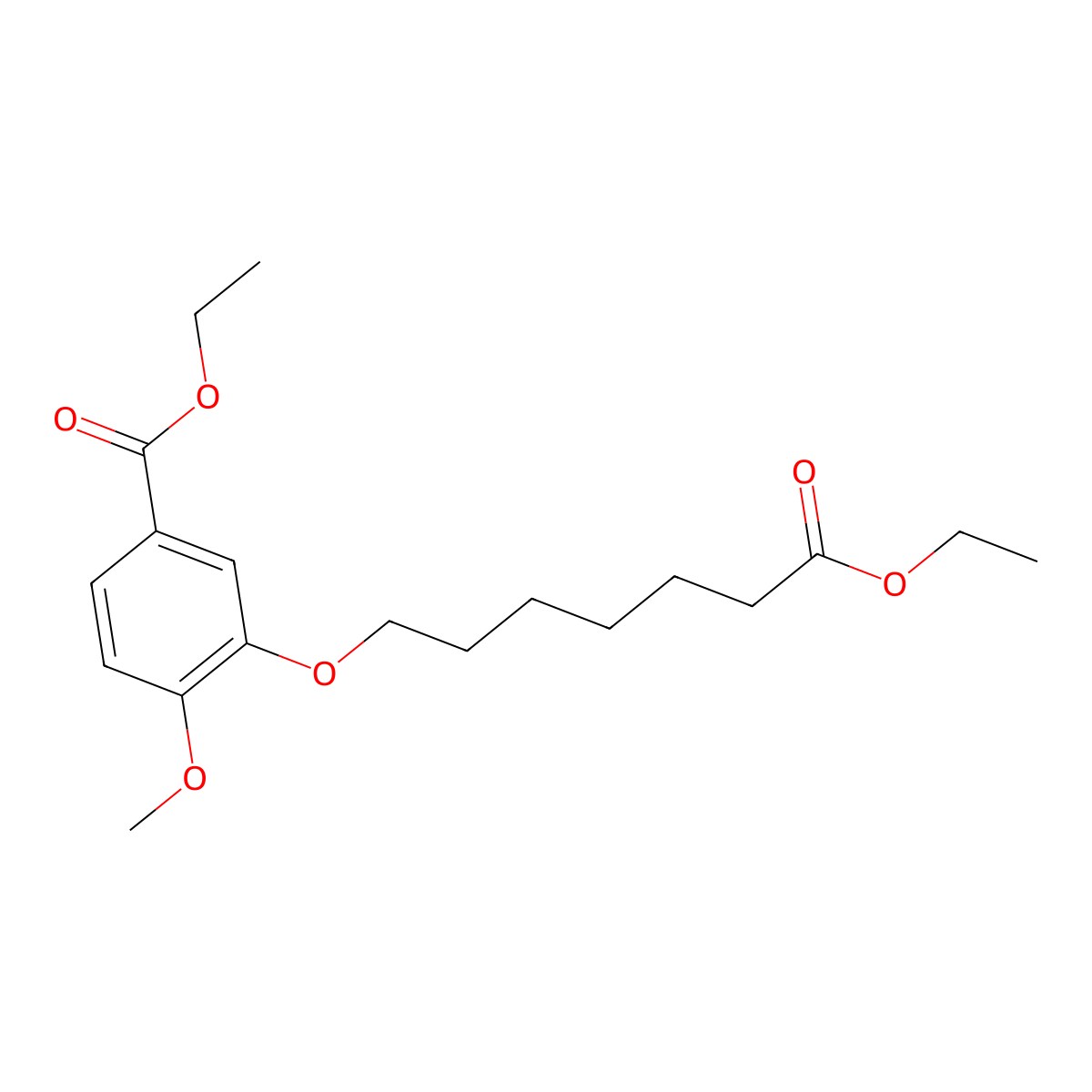 Ethyl 3-((7-ethoxy-7-oxoheptyl)oxy)-4-methoxybenzoate molecular structure, CAS 1012057-22-5
