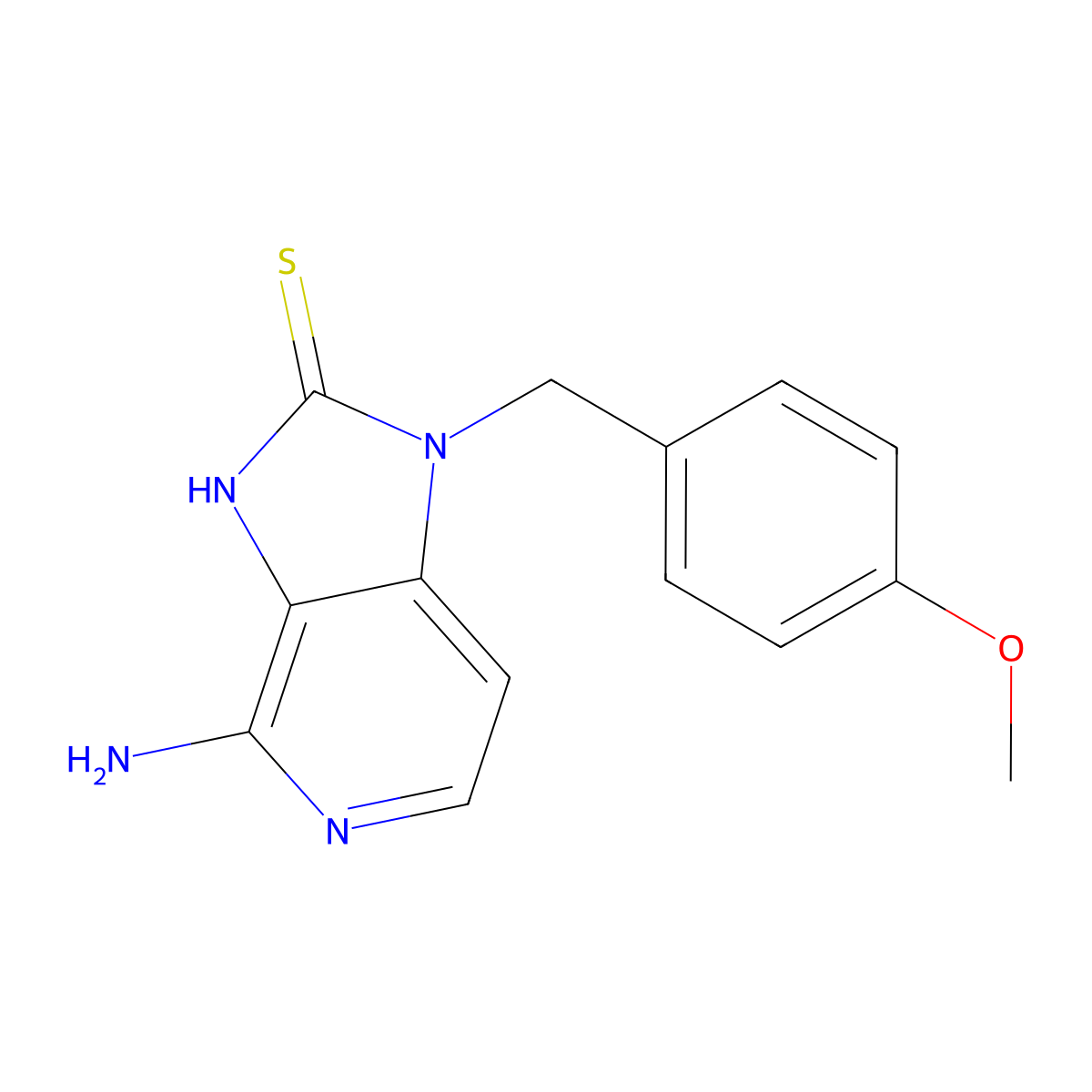 4-Amino-1-(4-methoxybenzyl)-1H-imidazo[4,5-c]pyridine-2(3H)-thione molecular structure, CAS 1012059-50-5