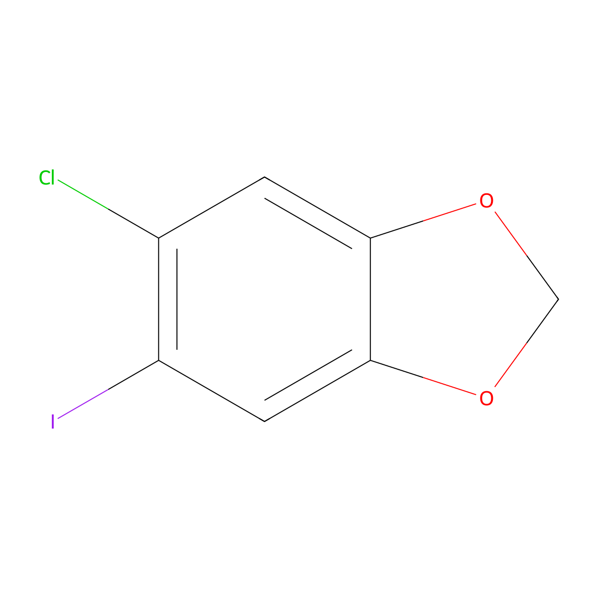 5-Chloro-6-iodobenzo[d][1,3]dioxole molecular structure, CAS 1012060-59-1