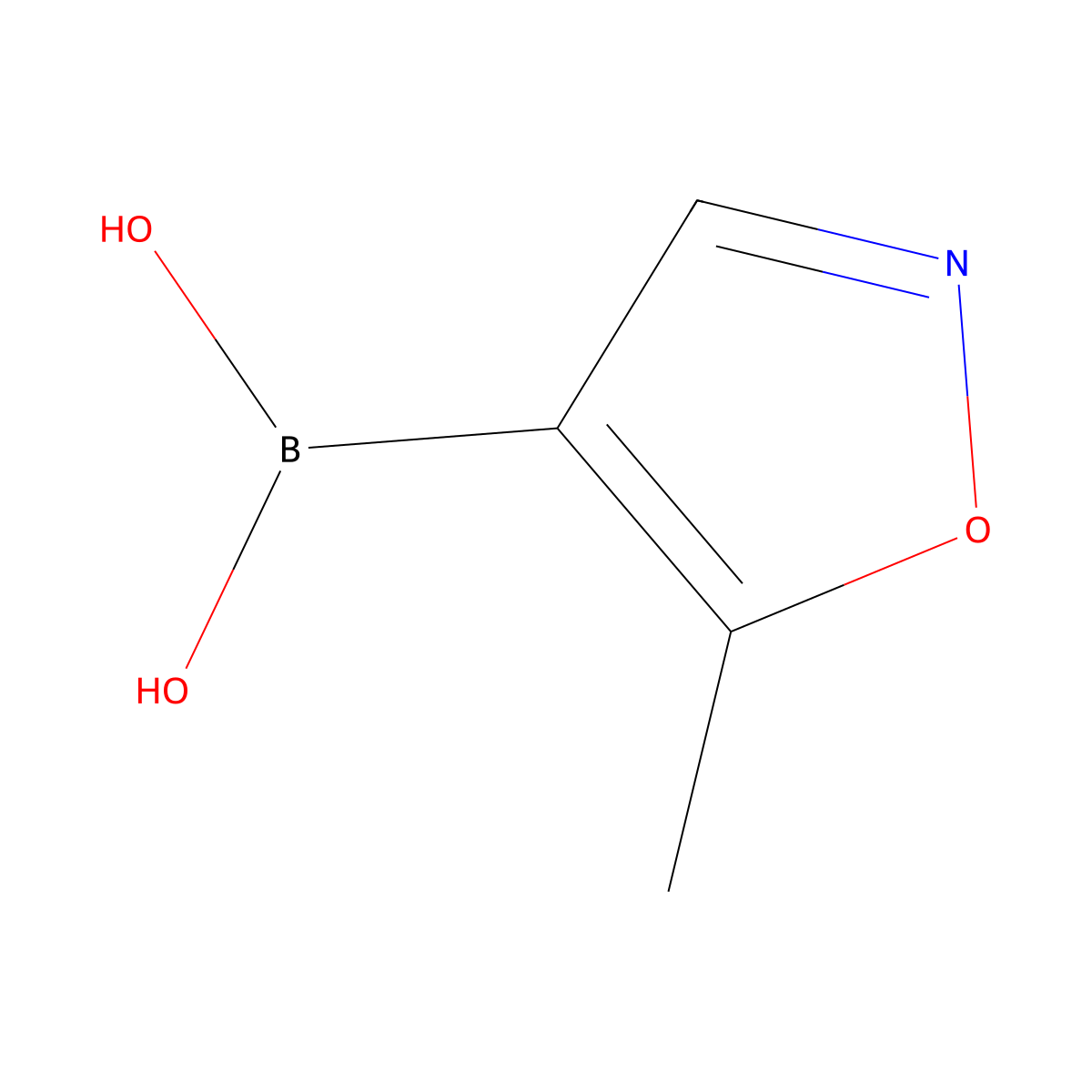 (5-Methylisoxazol-4-yl)boronic acid molecular structure, CAS 1012084-55-7