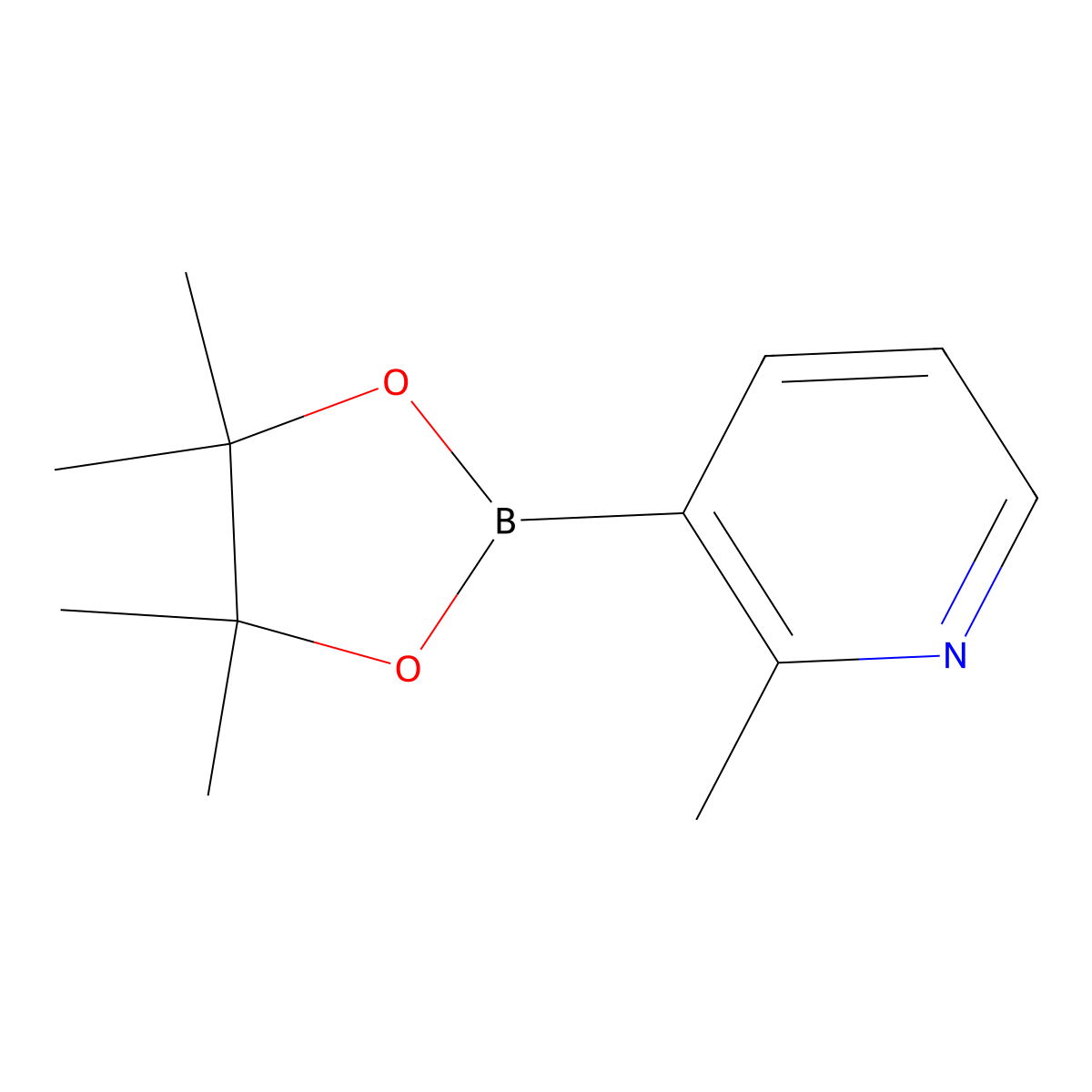 2-Methylpyridine-3-boronic acid, pinacol ester molecular structure, CAS 1012084-56-8