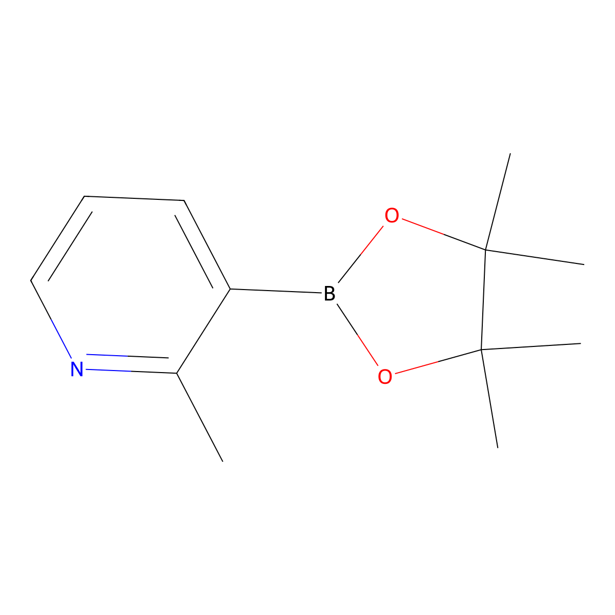 2-Methylpyridine-3-boronic acid, pinacol ester molecular structure, CAS 1012084-56-8