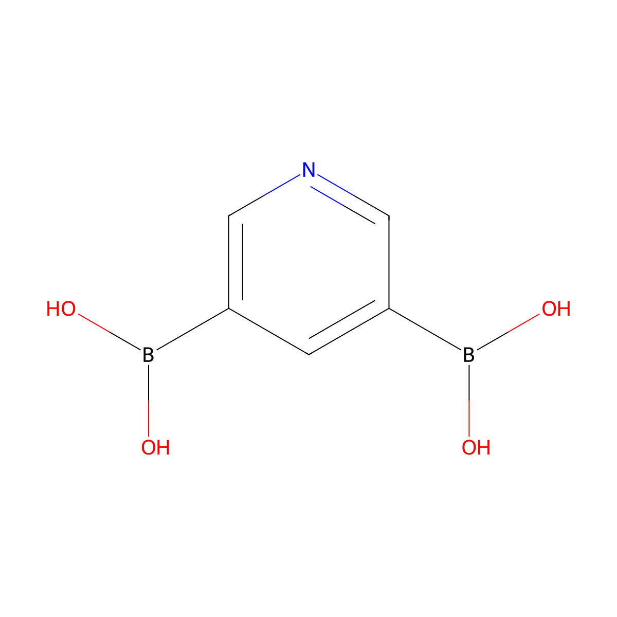 (5-boronopyridin-3-yl)boronic Acid molecular structure, CAS 1012085-48-1