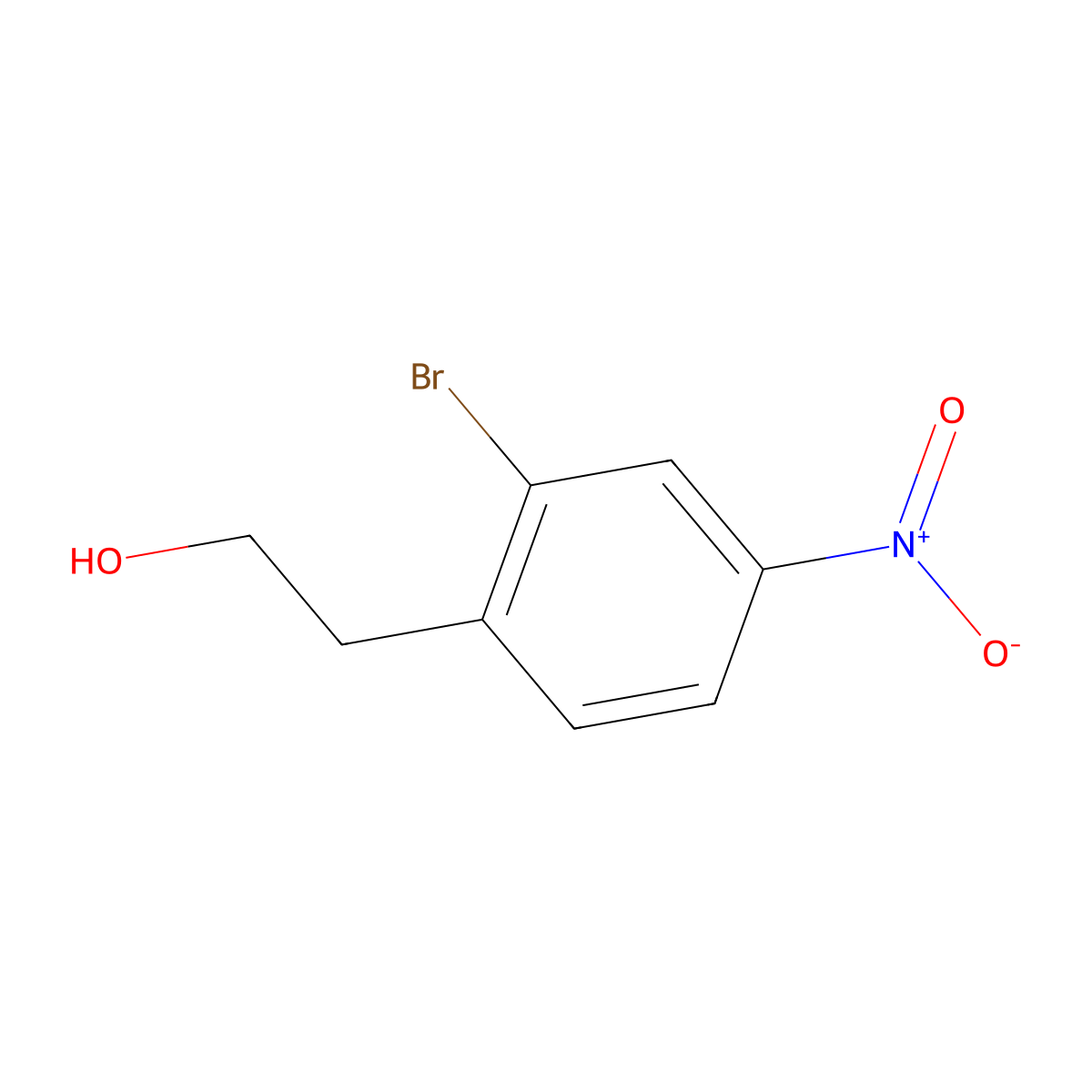 2-Bromo-4-nitrophenethyl alcohol molecular structure, CAS 101212-94-6
