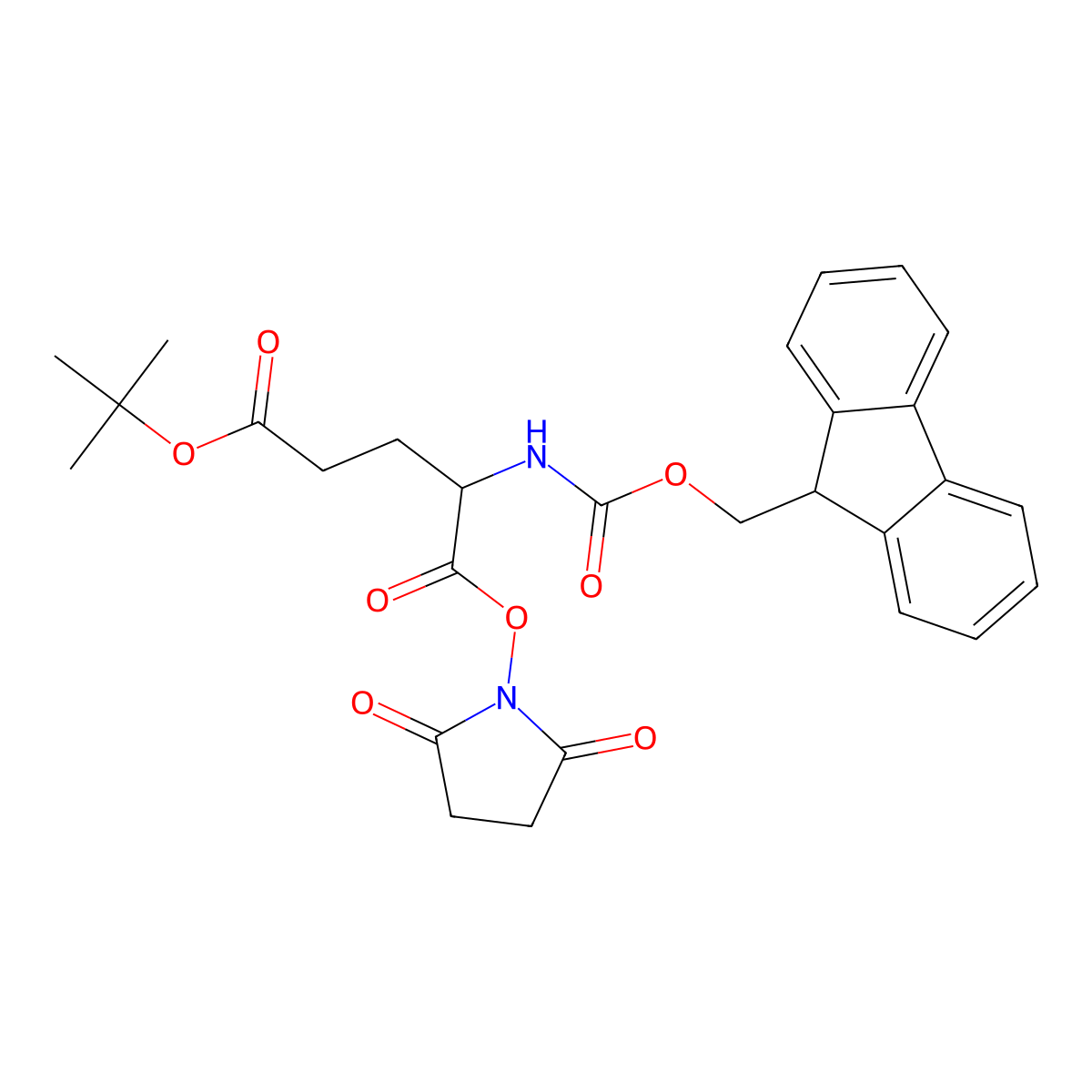 Fmoc-Glu(Otbu)-Osu molecular structure, CAS 101214-22-6