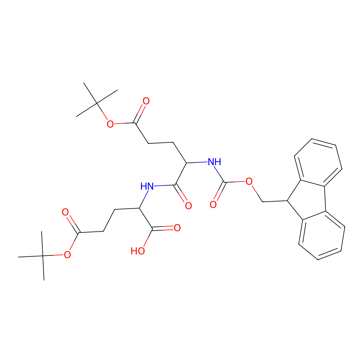 Fmoc-Glu(OtBu)-Glu(OtBu)-OH molecular structure, CAS 101214-23-7