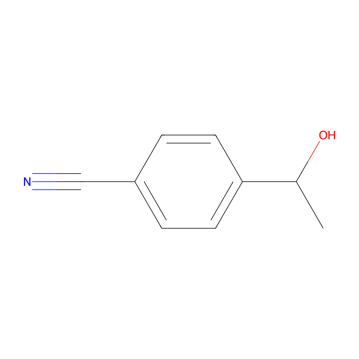 4-((1R)-1-Hydroxyethyl)benzonitrile molecular structure, CAS 101219-69-6