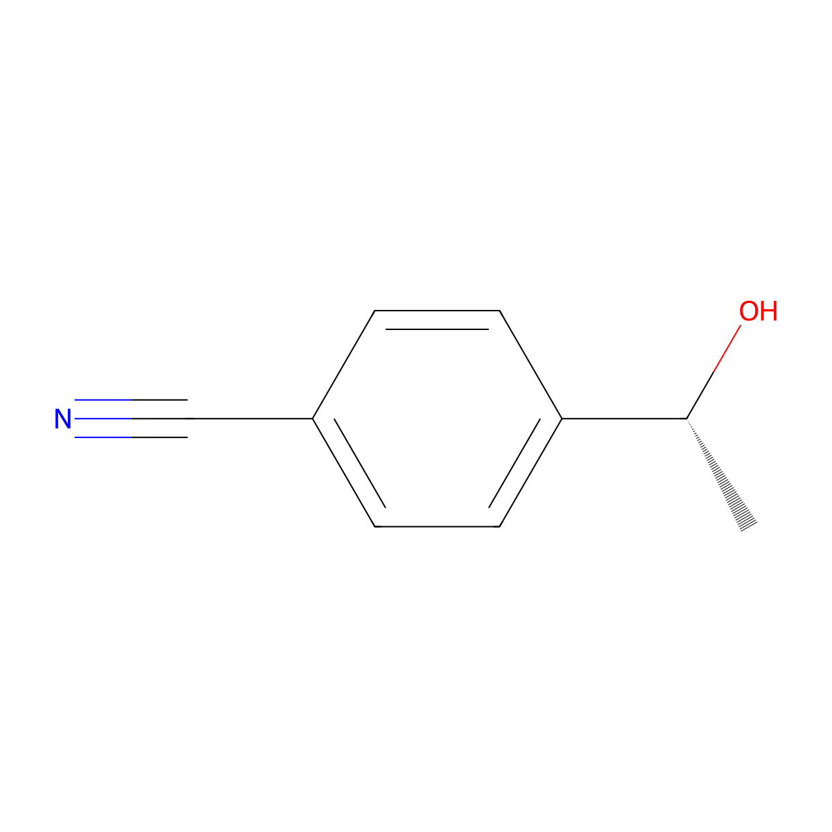 4-((1R)-1-Hydroxyethyl)benzonitrile molecular structure, CAS 101219-69-6