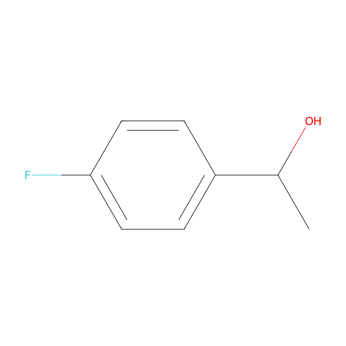 (-)-1-(4-Fluorophenyl)ethanol molecular structure, CAS 101219-73-2