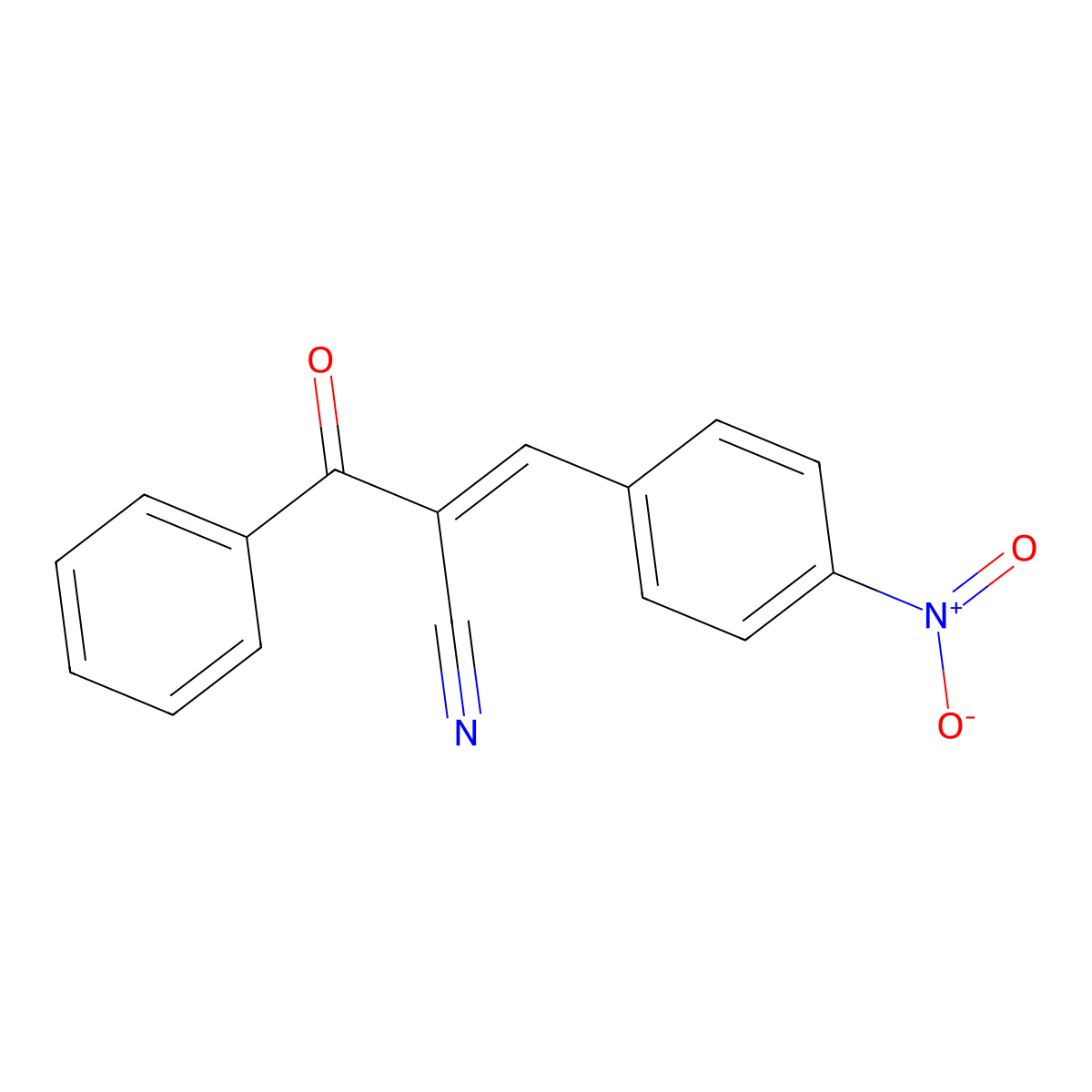 2-Benzoyl-3-(4-nitrophenyl)prop-2-enenitrile molecular structure, CAS 101220-38-6
