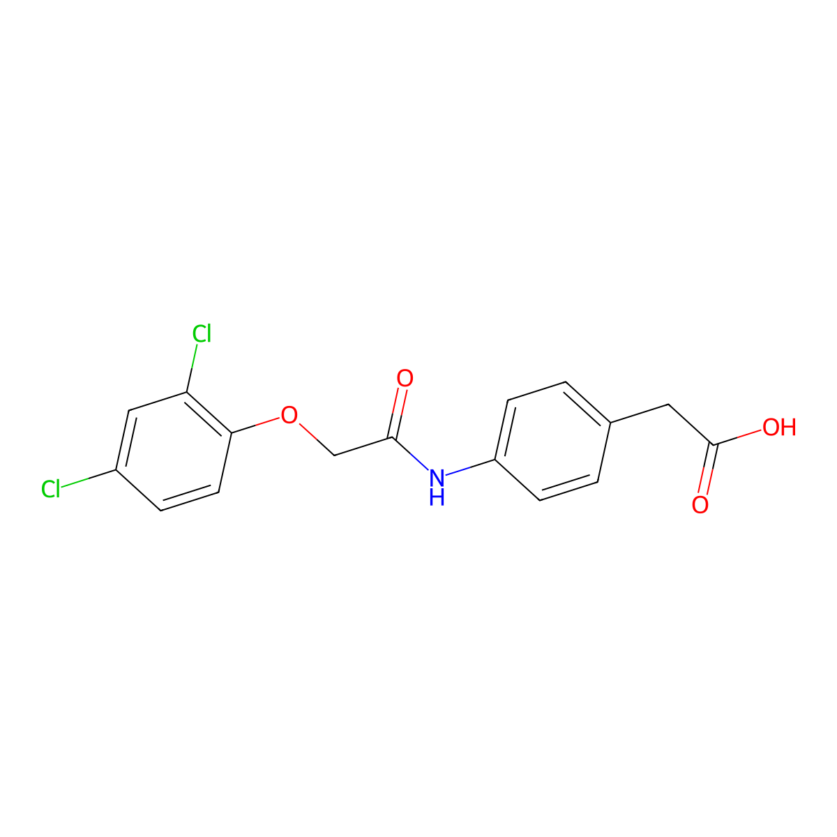 2-(4-(2-(2,4-Dichlorophenoxy)acetamido)phenyl)acetic acid molecular structure, CAS 1012207-68-9