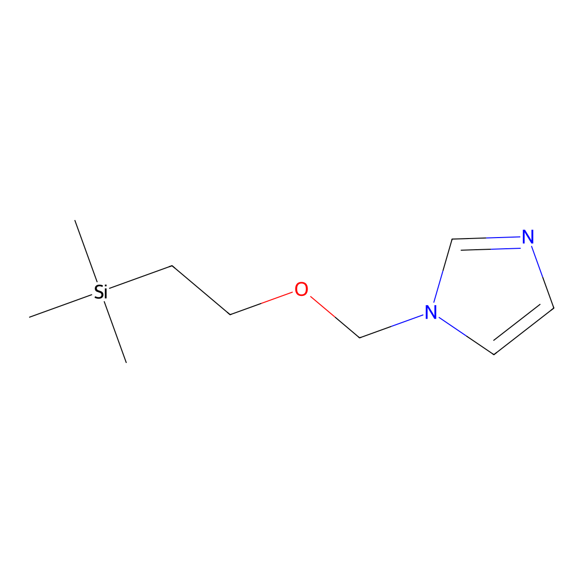 1-((2-(Trimethylsilyl)ethoxy)methyl)-1H-imidazole molecular structure, CAS 101226-33-9
