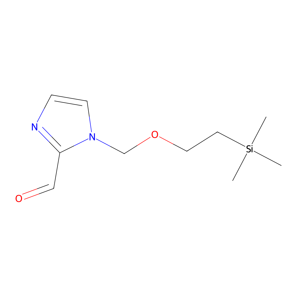 1-((2-(trimethylsilyl)ethoxy)methyl)-1H-imidazole-2-carbaldehyde molecular structure, CAS 101226-42-0