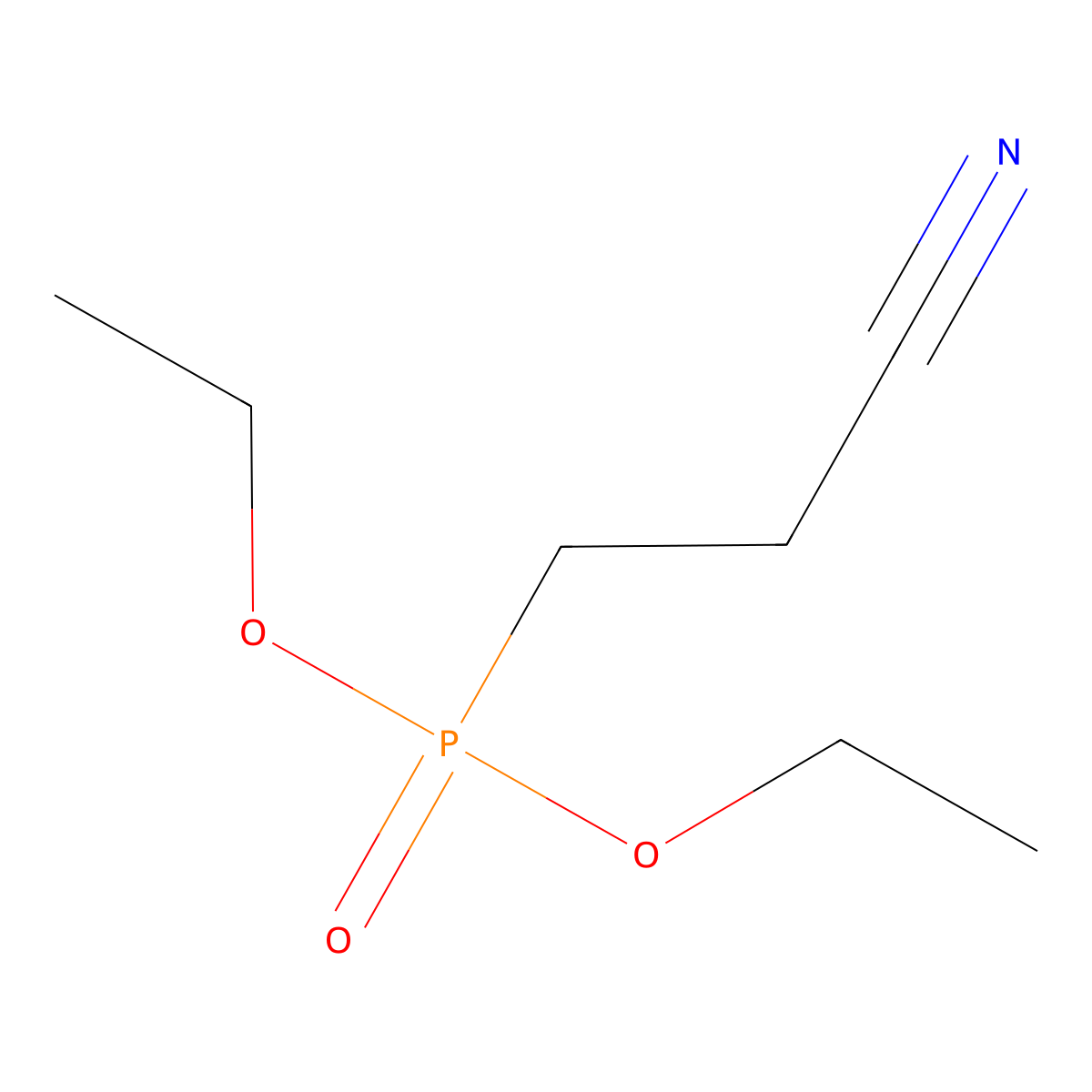 Diethyl (2-cyanoethyl)phosphonate molecular structure, CAS 10123-62-3