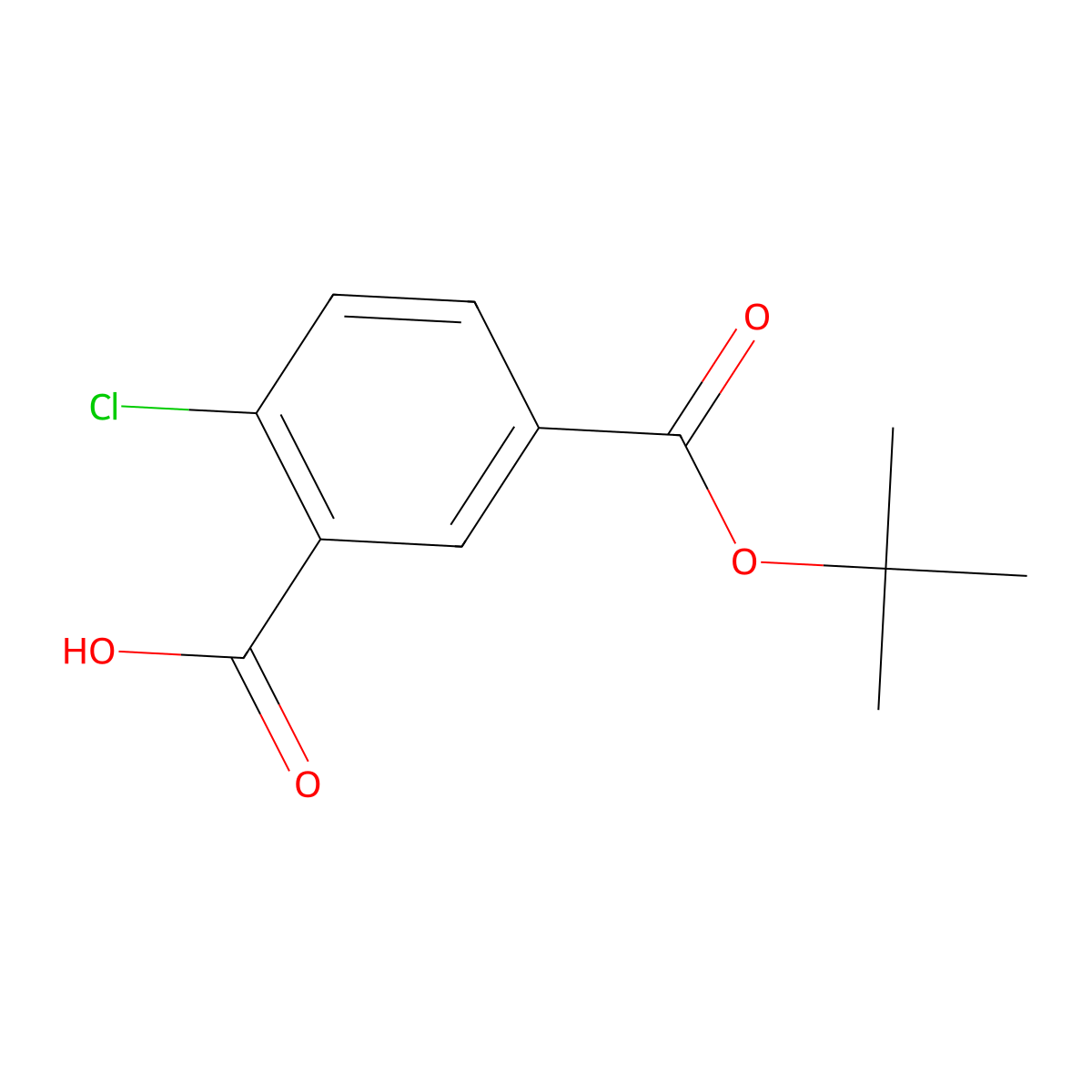 5-[(Tert-butoxy)carbonyl]-2-chlorobenzoic acid molecular structure, CAS 1012342-20-9