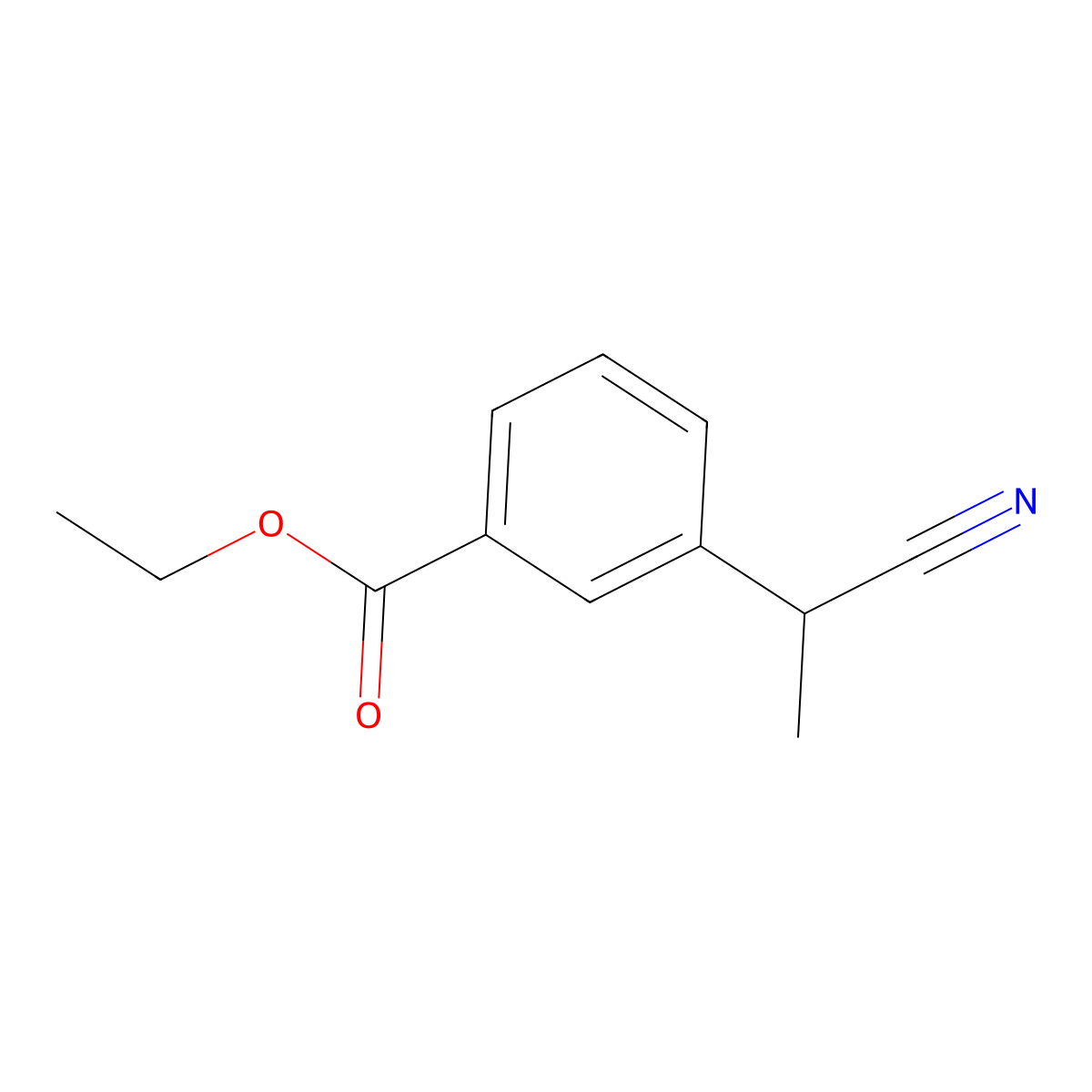 Ethyl 3-(1-cyanoethyl)benzoate molecular structure, CAS 1012342-23-2