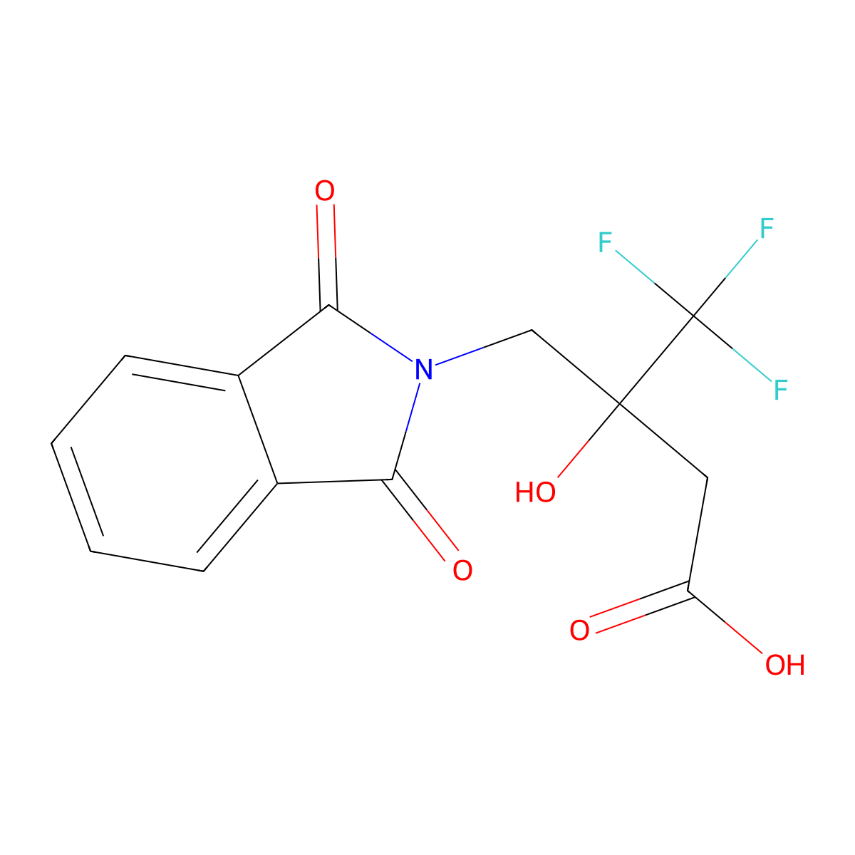 (3S)-3-[(1,3-Dioxo-2,3-dihydro-1H-isoindol-2-yl)methyl]-4,4,4-trifluoro-3-hydroxybutanoic acid molecular structure, CAS 1012342-51-6
