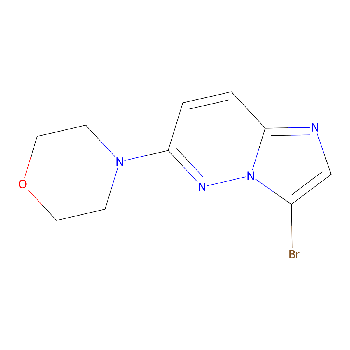 4-(3-Bromoimidazo[1,2-b]pyridazin-6-yl)morpholine molecular structure, CAS 1012343-72-4