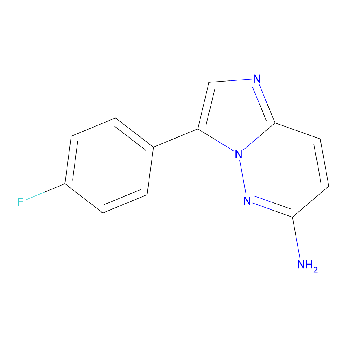 3-(4-Fluorophenyl)imidazo[1,2-b]pyridazin-6-amine molecular structure, CAS 1012345-68-4