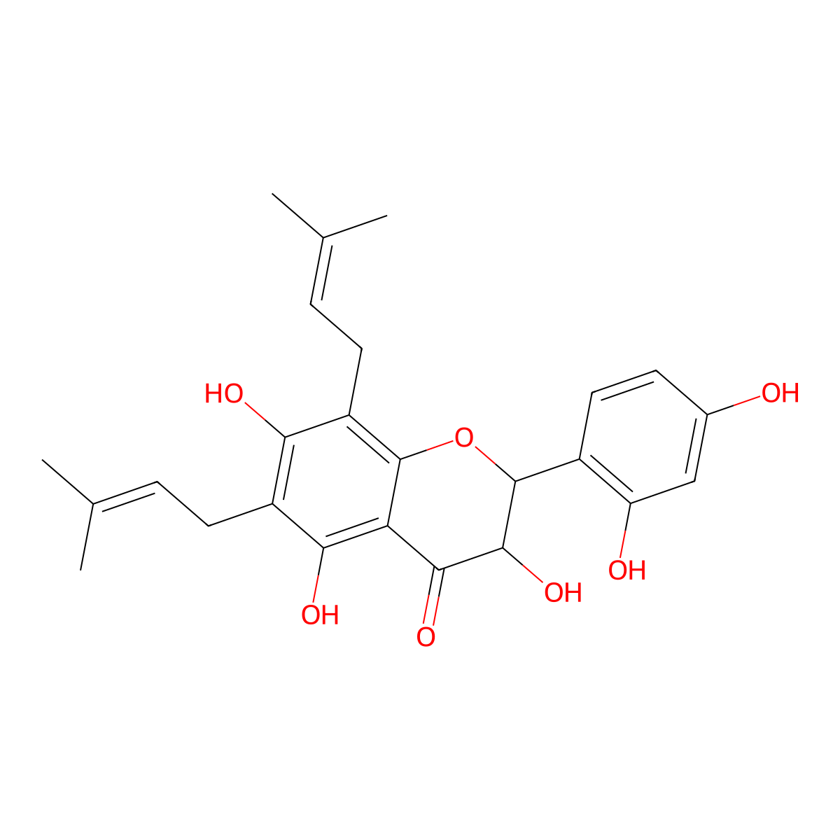 Kushenol L molecular structure, CAS 101236-50-4