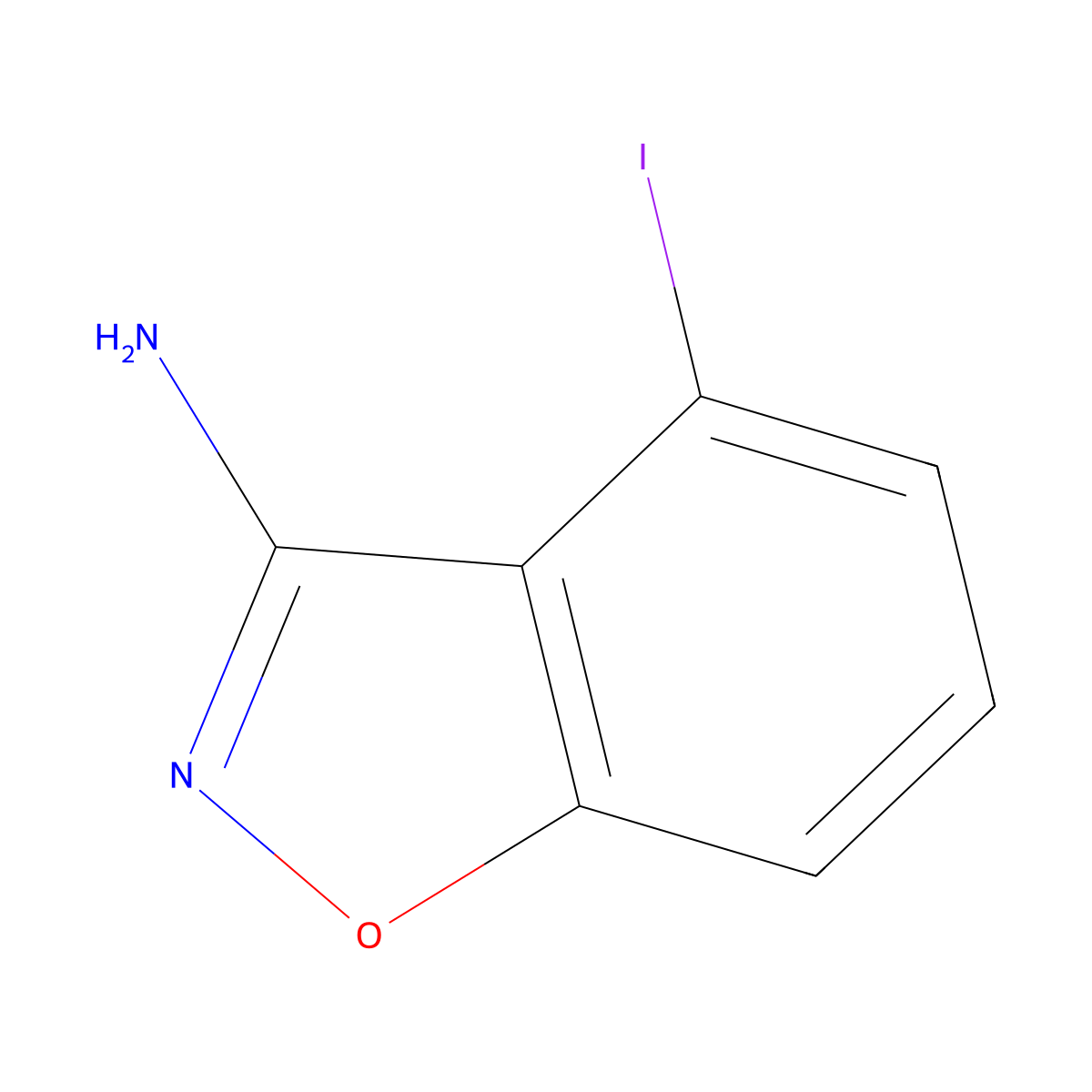 4-Iodo-1,2-benzoxazol-3-amine molecular structure, CAS 1012367-55-3