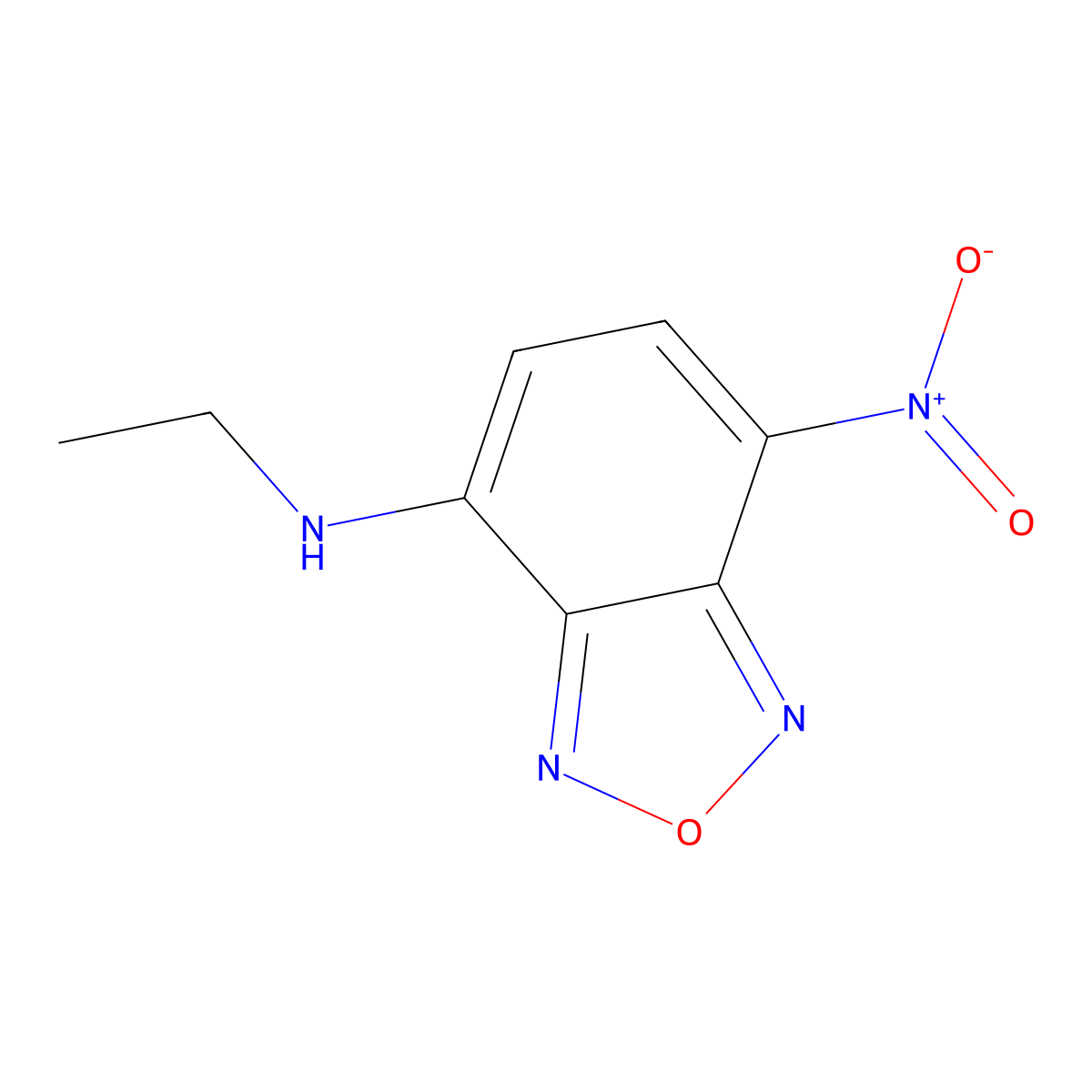 N-ethyl-7-nitro-2,1,3-benzoxadiazol-4-amine molecular structure, CAS 101237-14-3