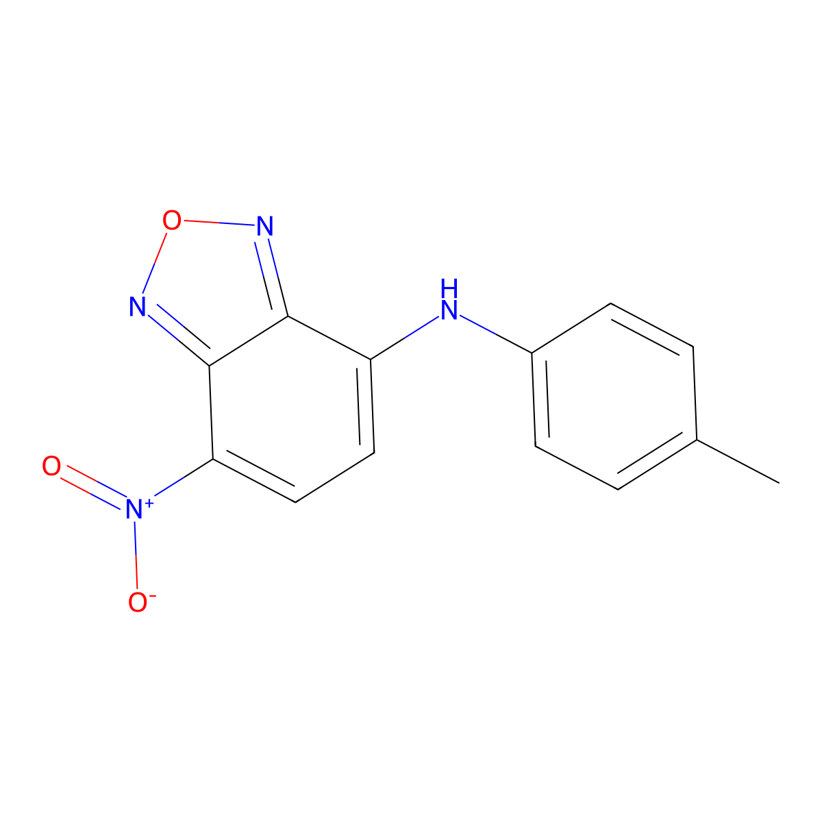N-(4-methylphenyl)-7-nitro-2,1,3-benzoxadiazol-4-amine molecular structure, CAS 101237-22-3