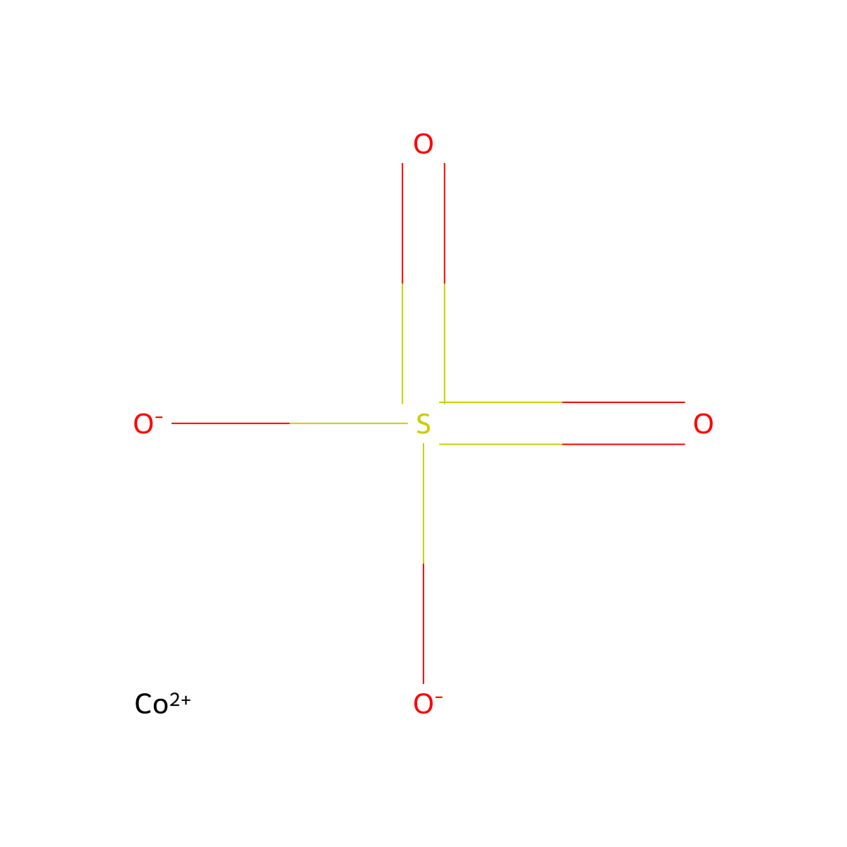 Cobalt Sulfate molecular structure, CAS 10124-43-3