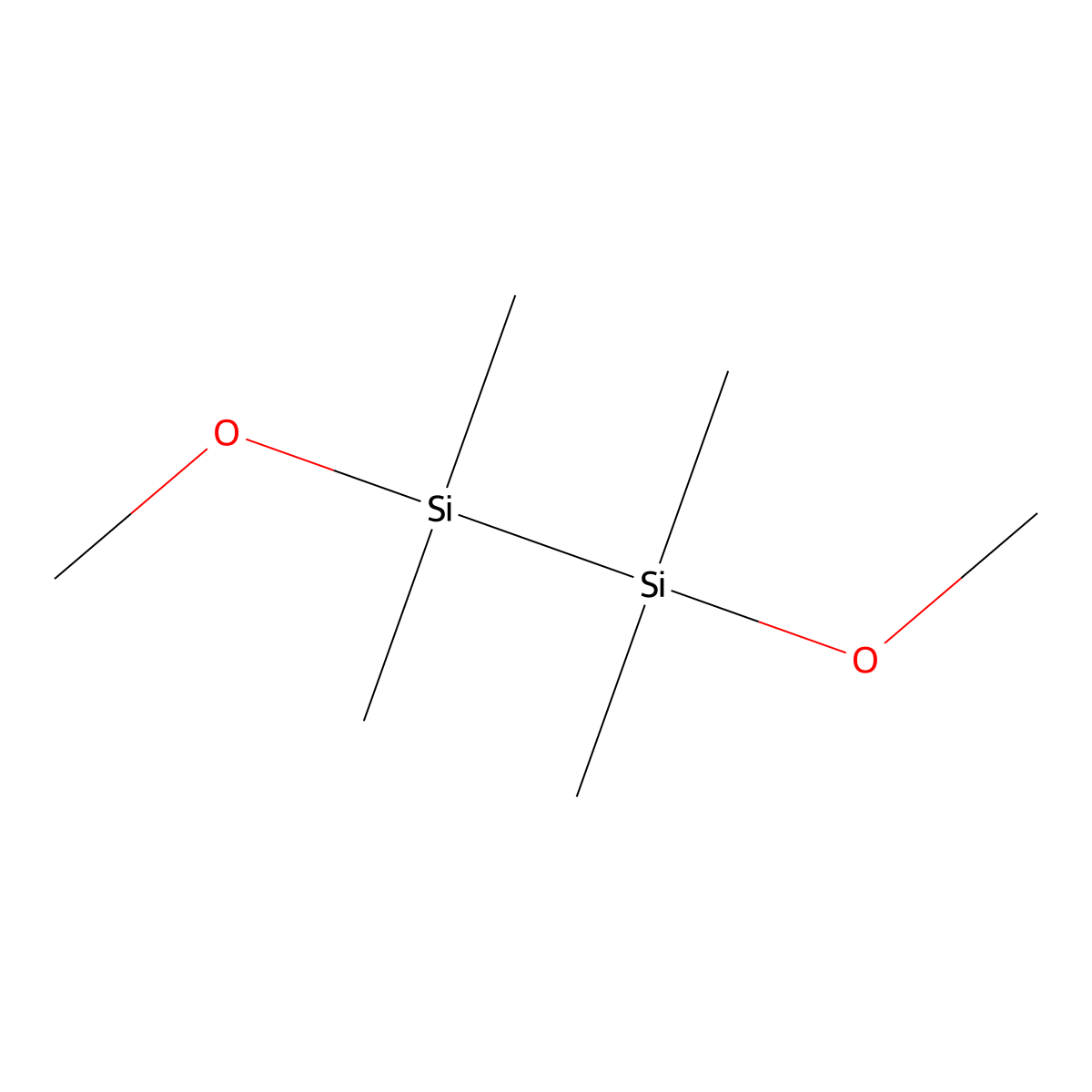 1,2-Dimethoxy-1,1,2,2-tetramethyldisilane molecular structure, CAS 10124-62-6