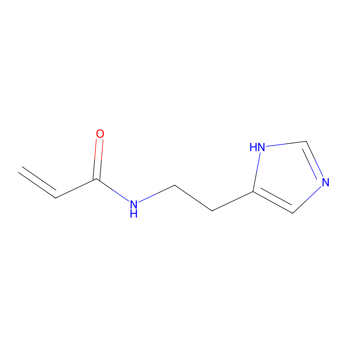 N-[2-(1H-imidazol-5-yl)ethyl]prop-2-enamide molecular structure, CAS 10124-85-3