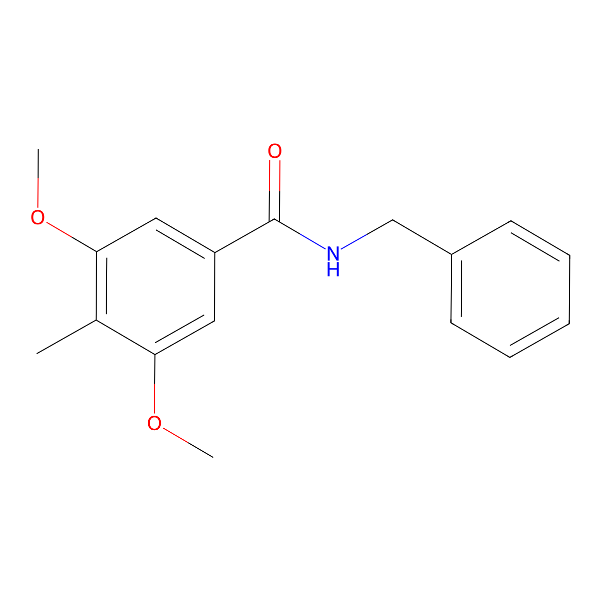 3,5-Dimethoxy-4-methyl-N-(phenylmethyl)benzamide molecular structure, CAS 1012428-85-1
