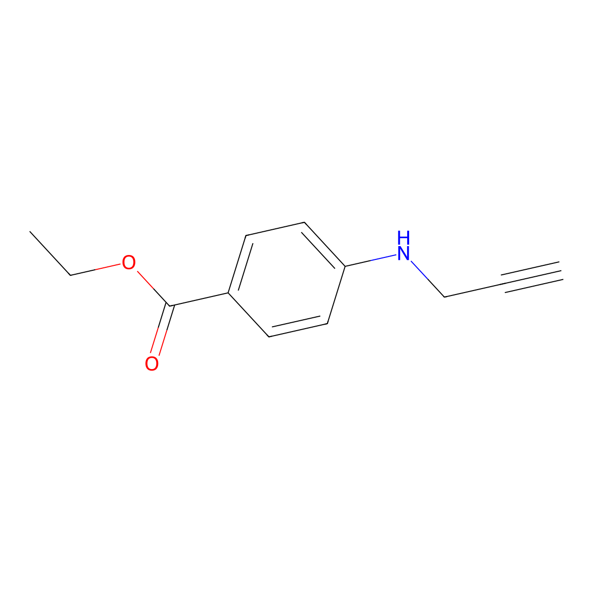 Ethyl 4-(prop-2-ynylamino)benzoate molecular structure, CAS 101248-36-6