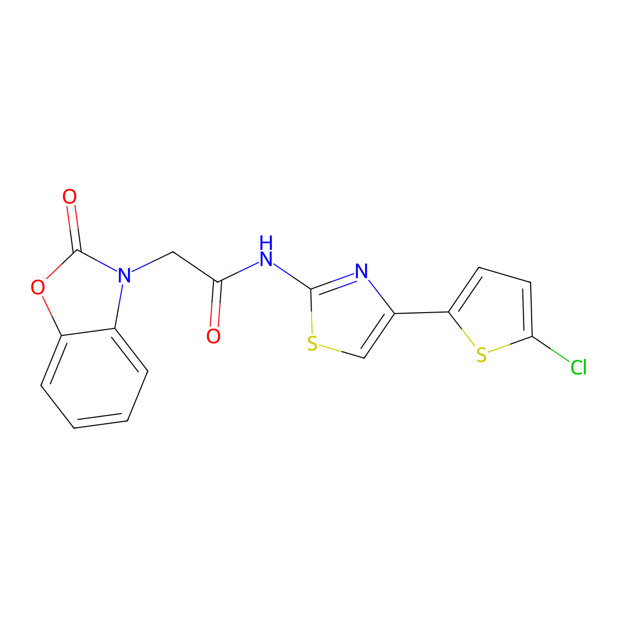N-(4-(5-chlorothiophen-2-yl)thiazol-2-yl)-2-(2-oxobenzo[d]oxazol-3(2H)-yl)acetamide molecular structure, CAS 1012480-95-3