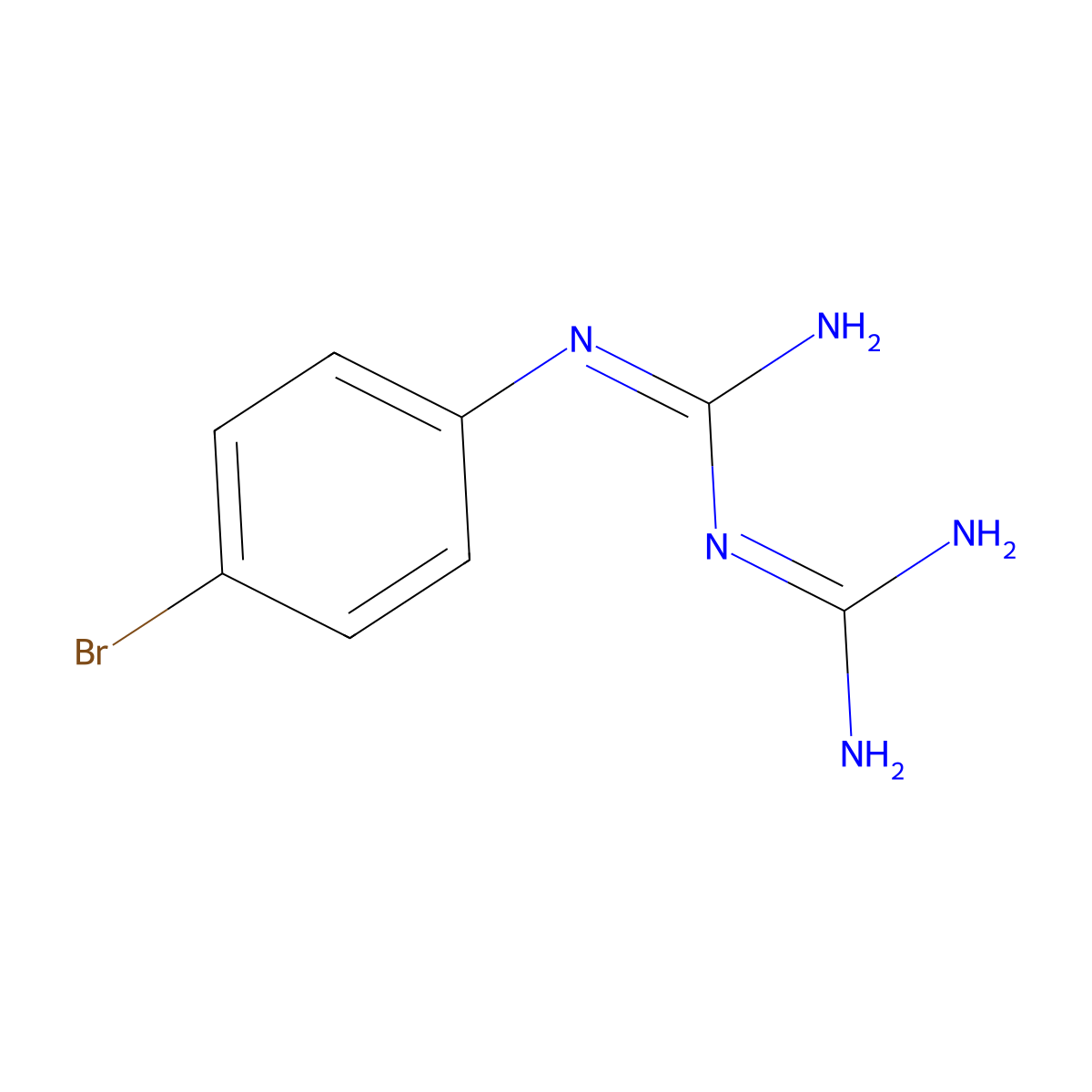 N-(4-bromophenyl)imidodicarbonimidic diamide molecular structure, CAS 101250-96-8