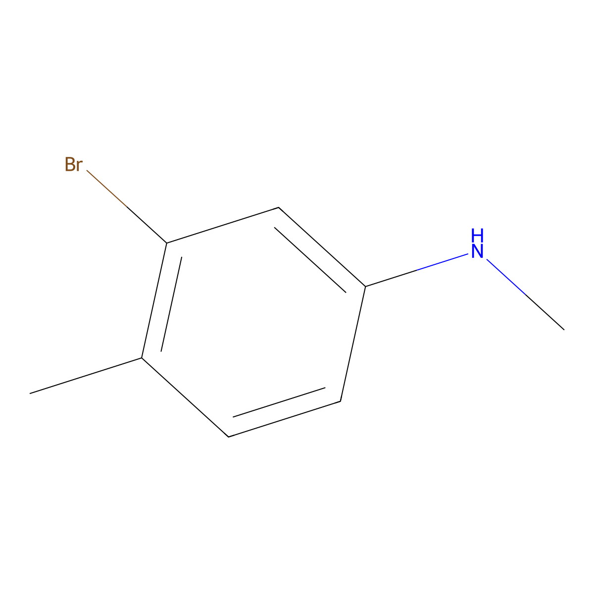 3-Bromo-N,4-dimethylaniline molecular structure, CAS 101251-11-0