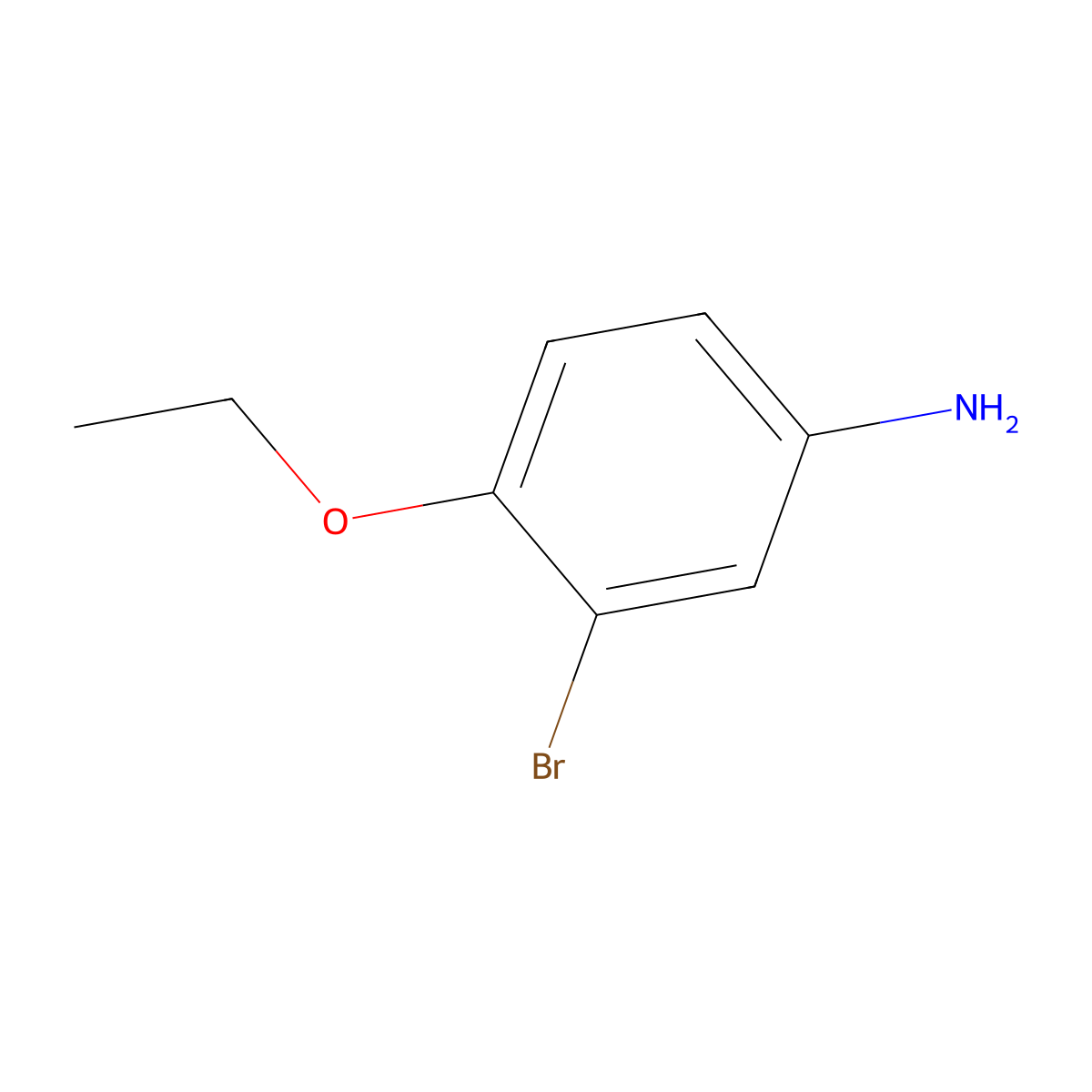 3-Bromo-4-ethoxyaniline molecular structure, CAS 101251-12-1