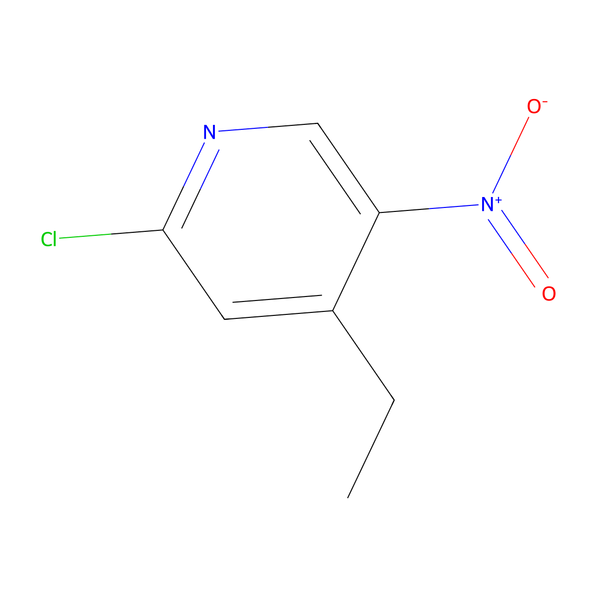 2-Chloro-4-ethyl-5-nitropyridine molecular structure, CAS 101251-13-2