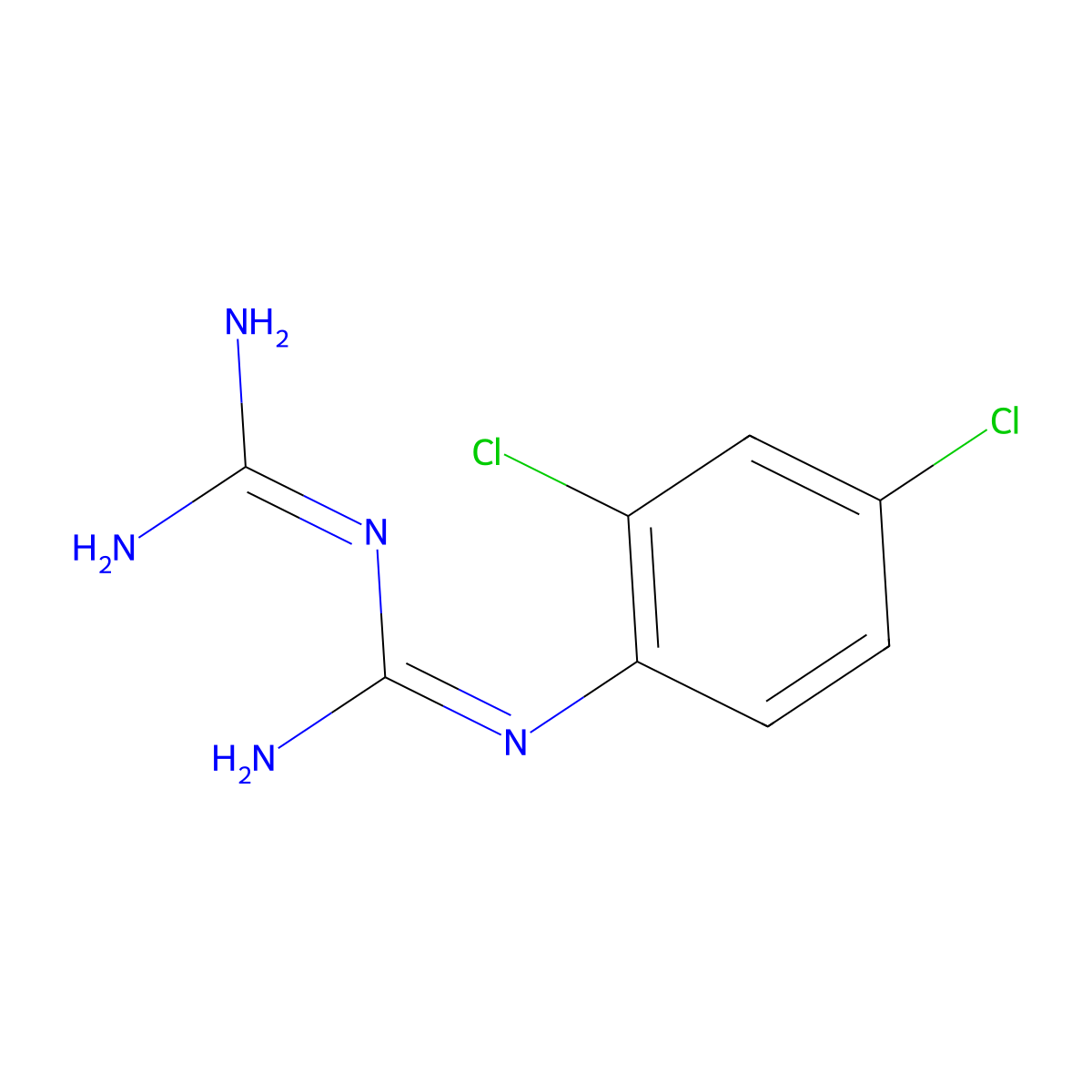 N-(2,4-dichlorophenyl)imidodicarbonimidic diamide molecular structure, CAS 101252-14-6
