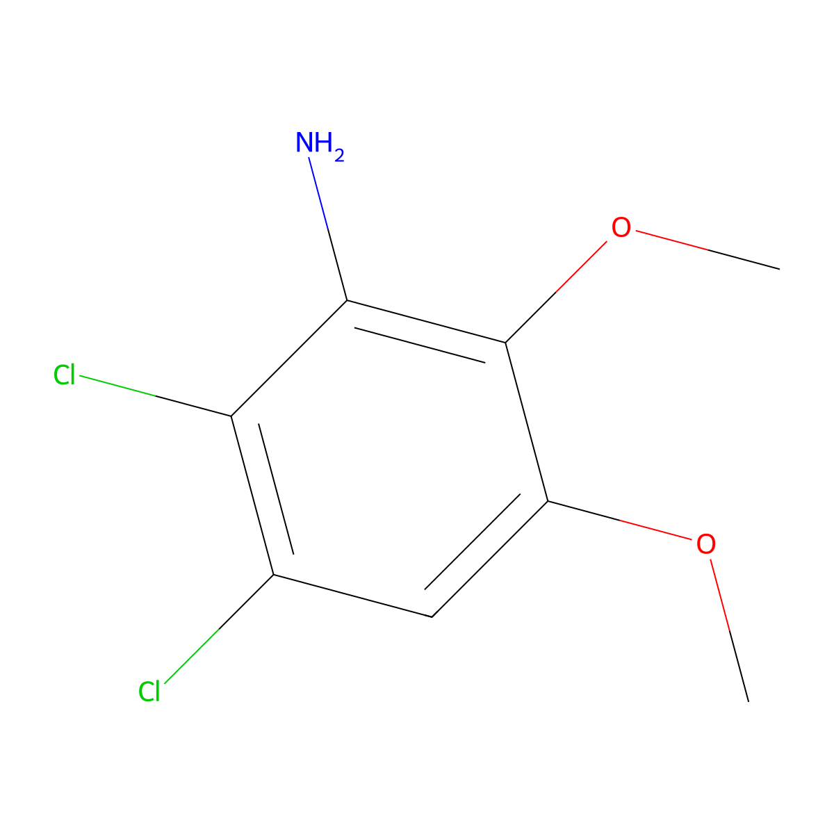 2,3-Dichloro-5,6-dimethoxyphenylamine molecular structure, CAS 101252-15-7