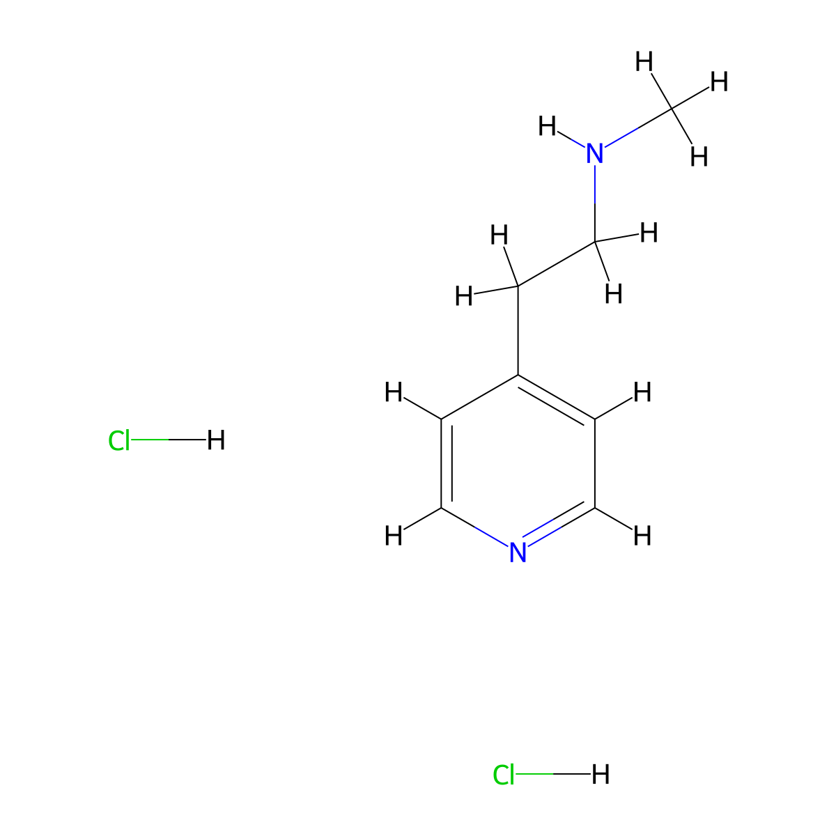 4-[2-(Methylamino)ethyl]pyridine dihydrochloride molecular structure, CAS 101252-40-8