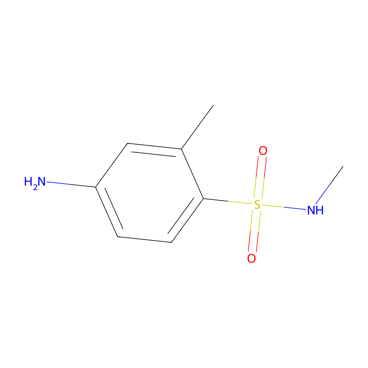 4-amino-N,2-dimethylbenzene-1-sulfonamide molecular structure, CAS 101252-52-2