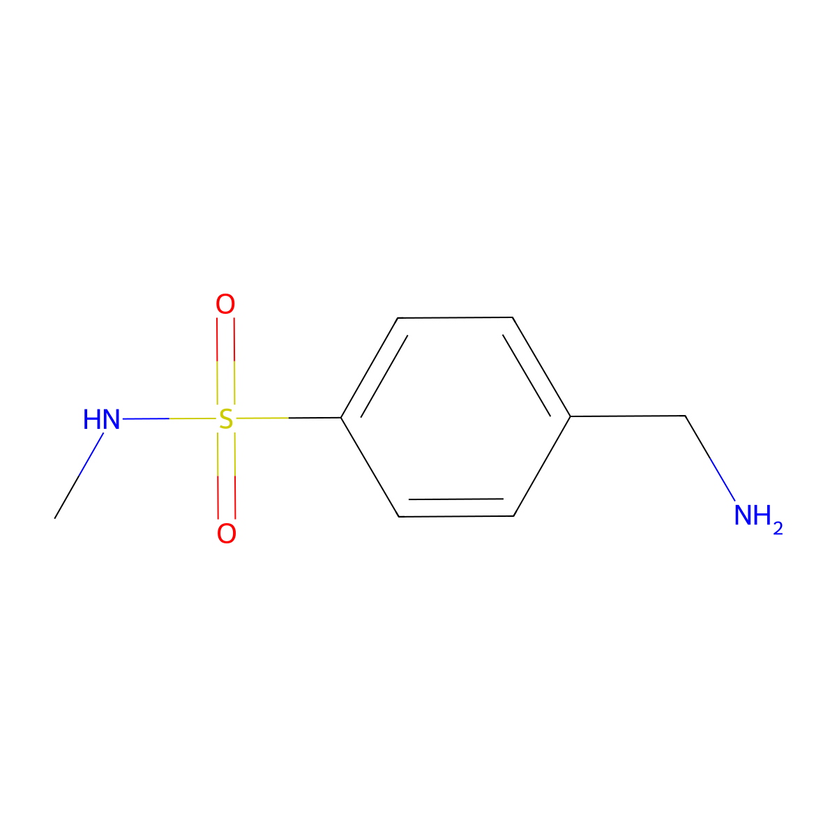 4-(Aminomethyl)-N-methylbenzene-1-sulfonamide molecular structure, CAS 101252-53-3