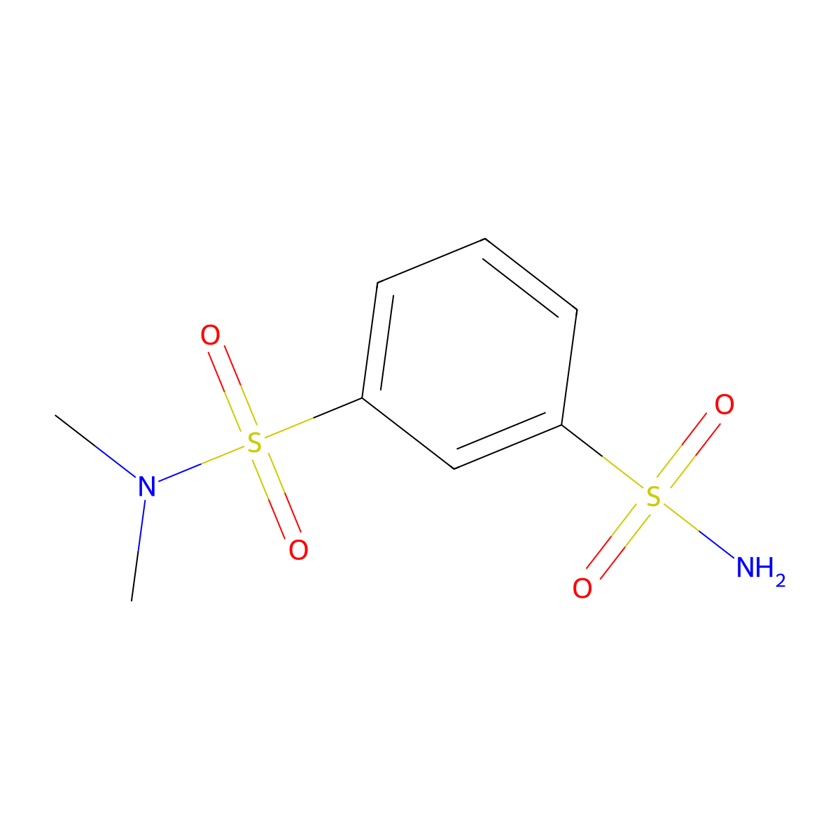 N1,N1-dimethylbenzene-1,3-disulfonamide molecular structure, CAS 101252-56-6