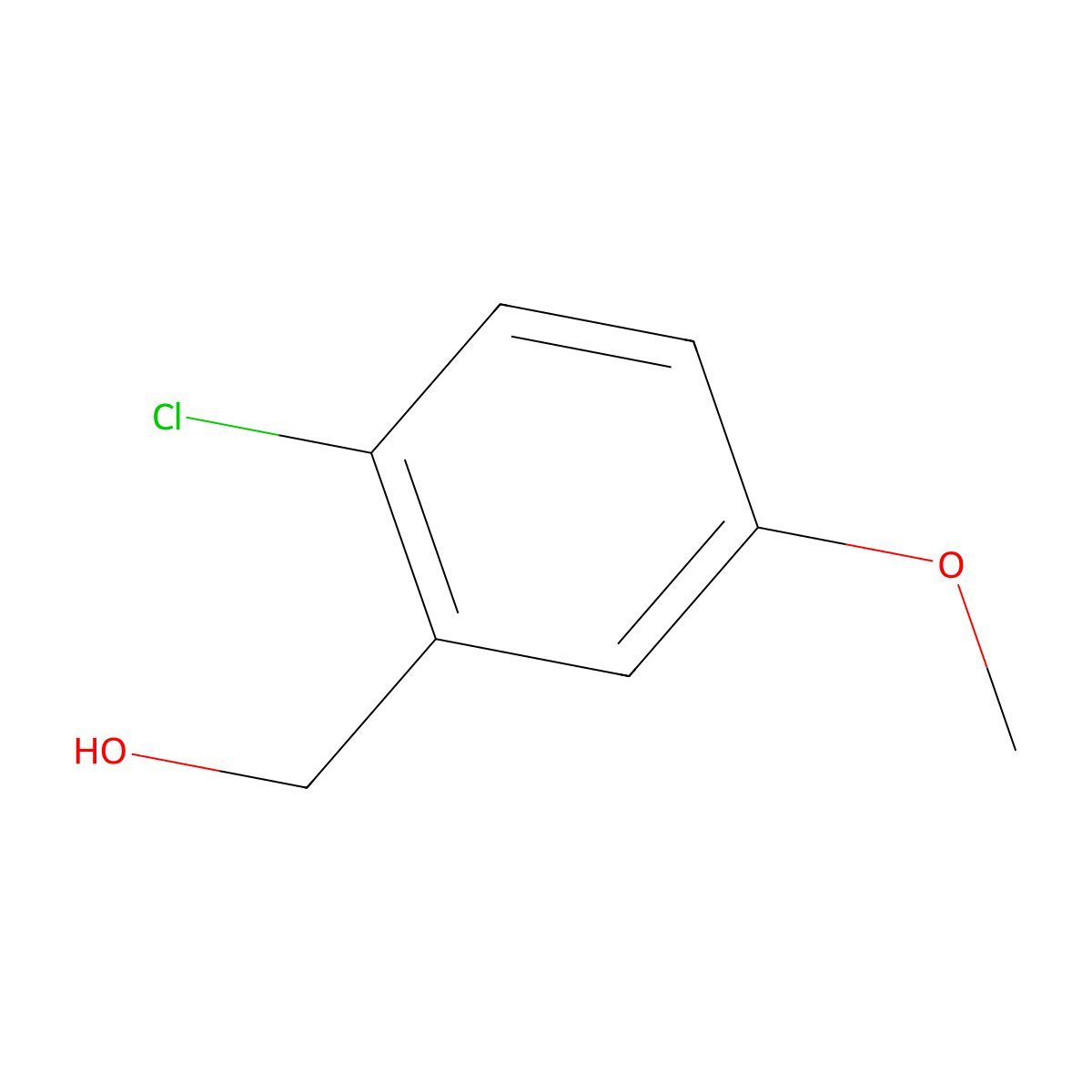 (2-Chloro-5-methoxyphenyl)methanol molecular structure, CAS 101252-66-8