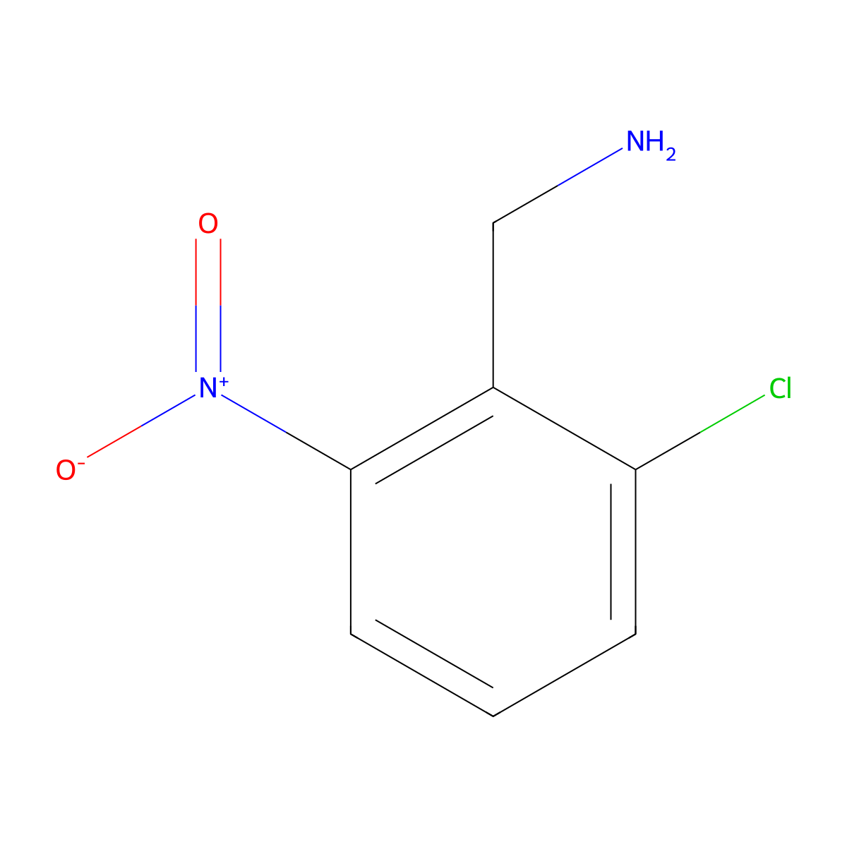 (2-Chloro-6-nitrophenyl)methanamine molecular structure, CAS 101252-73-7